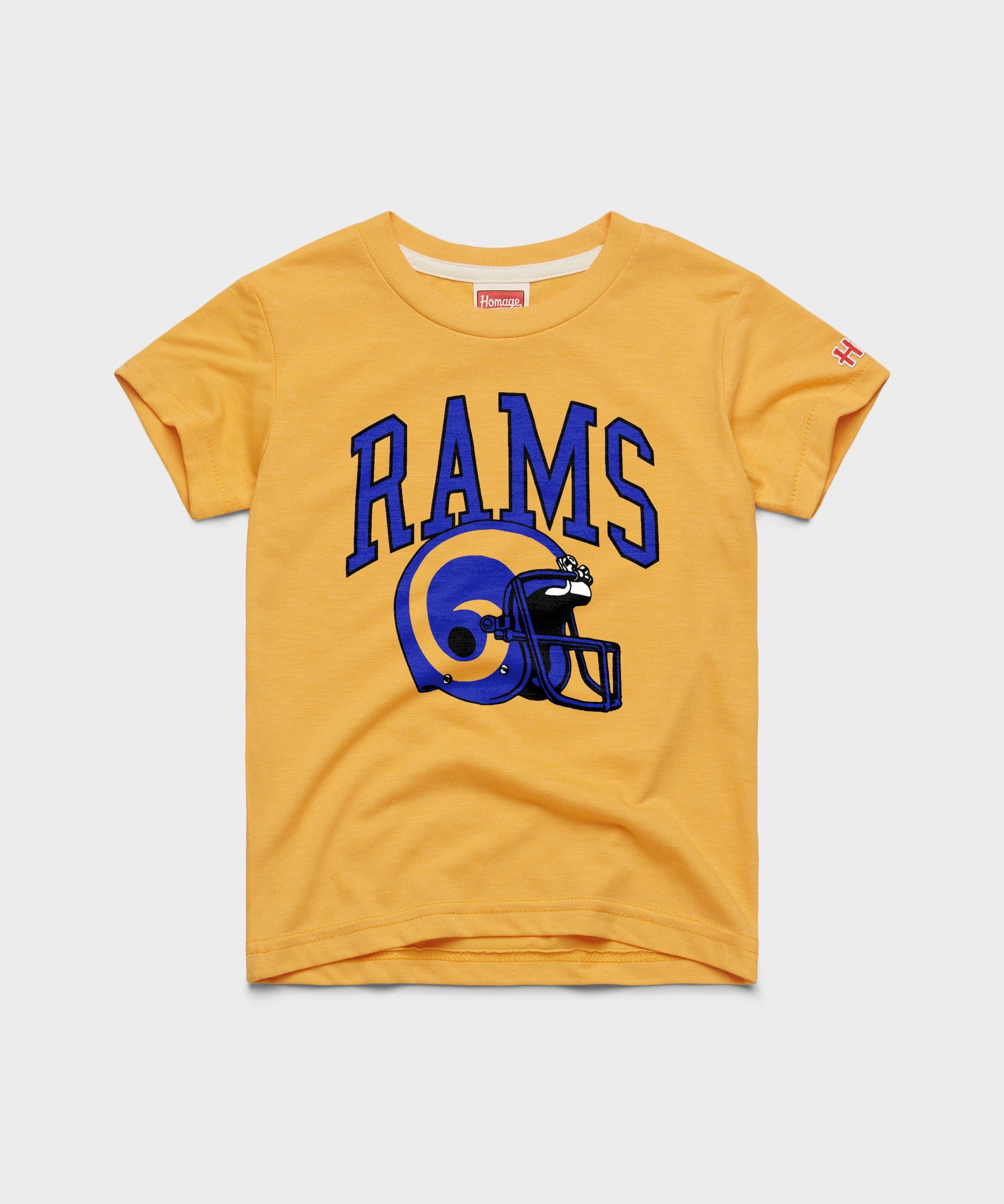 Youth Los Angeles Rams Helmet Retro | Kids Retro NFL T-Shirt – HOMAGE