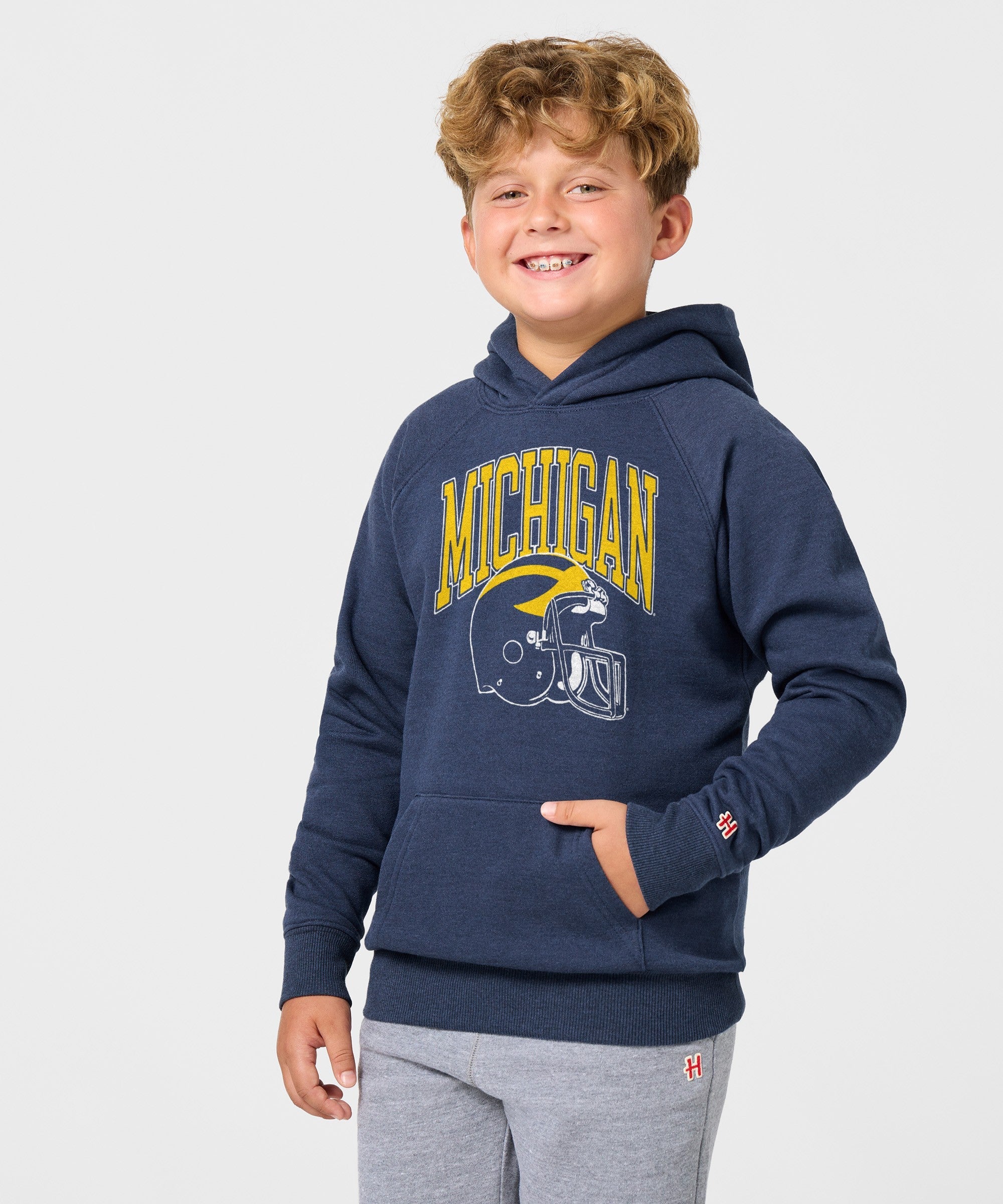 Youth Michigan Wolverines Helmet Hoodie
