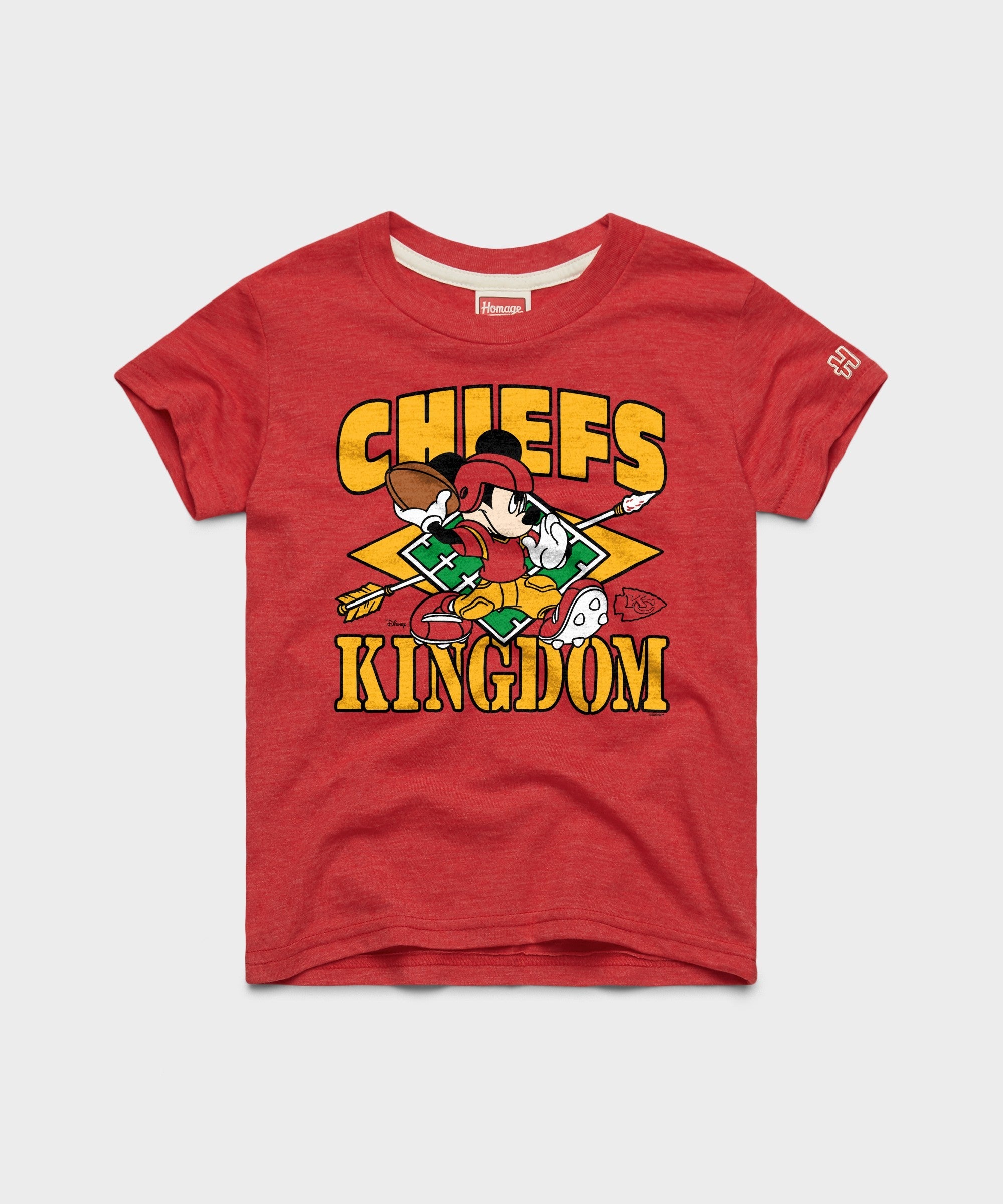 Youth Mickey Mouse x Kansas City Chiefs HOMAGE T-Shirt | Officially