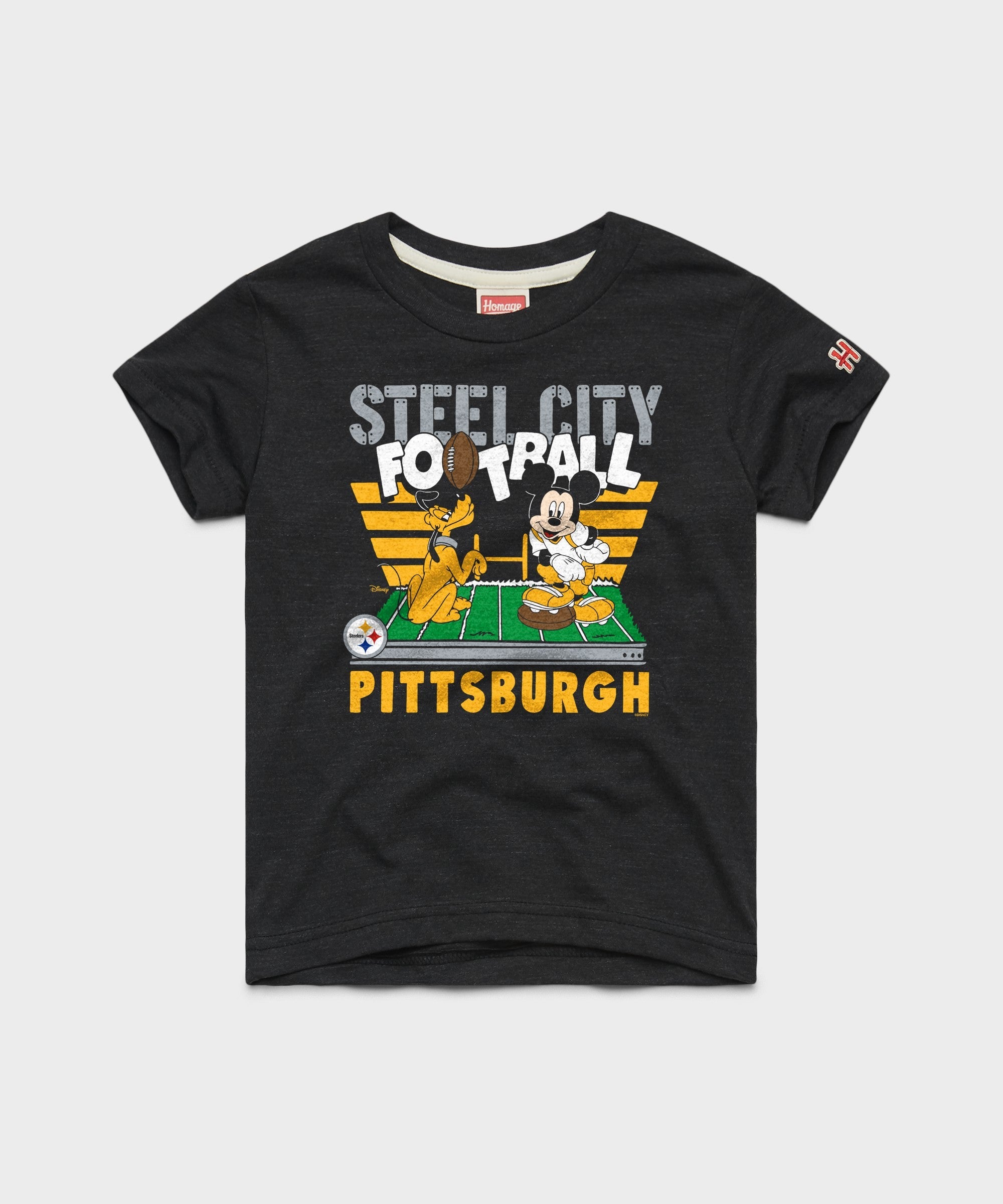 Youth Mickey Mouse x Pittsburgh Steelers HOMAGE T-Shirt | Officially