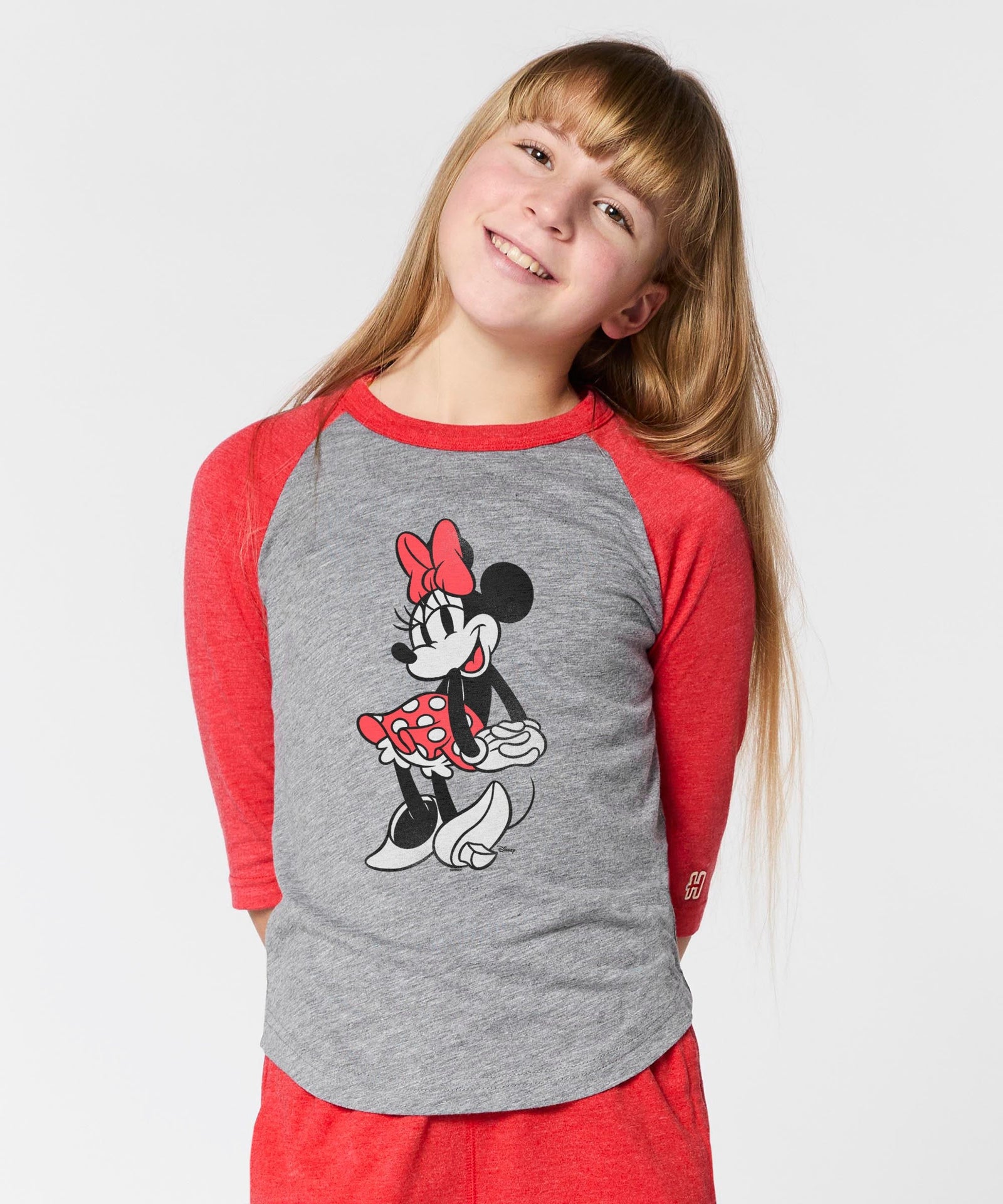 youth minnie mouse raglan