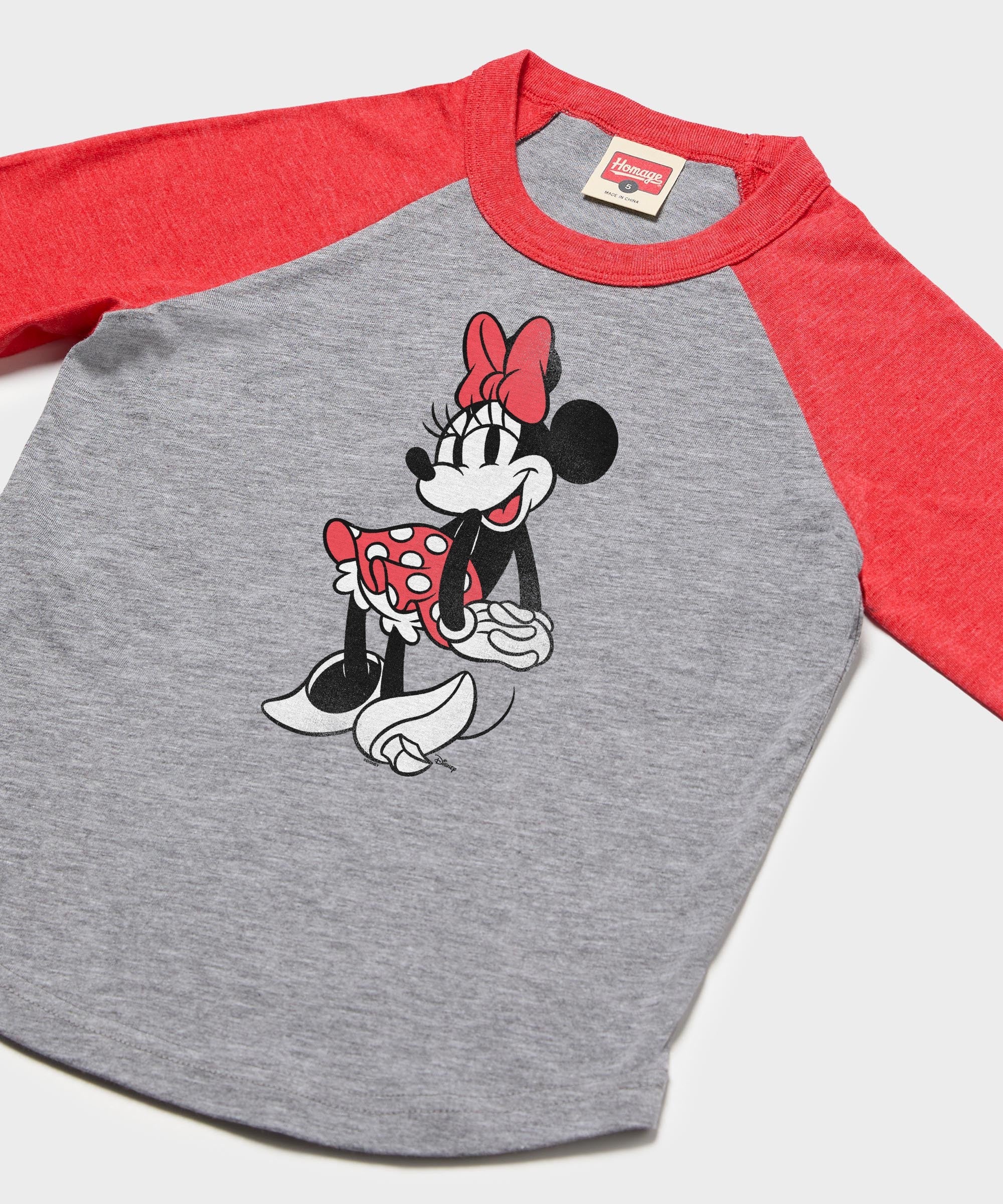 youth minnie mouse raglan