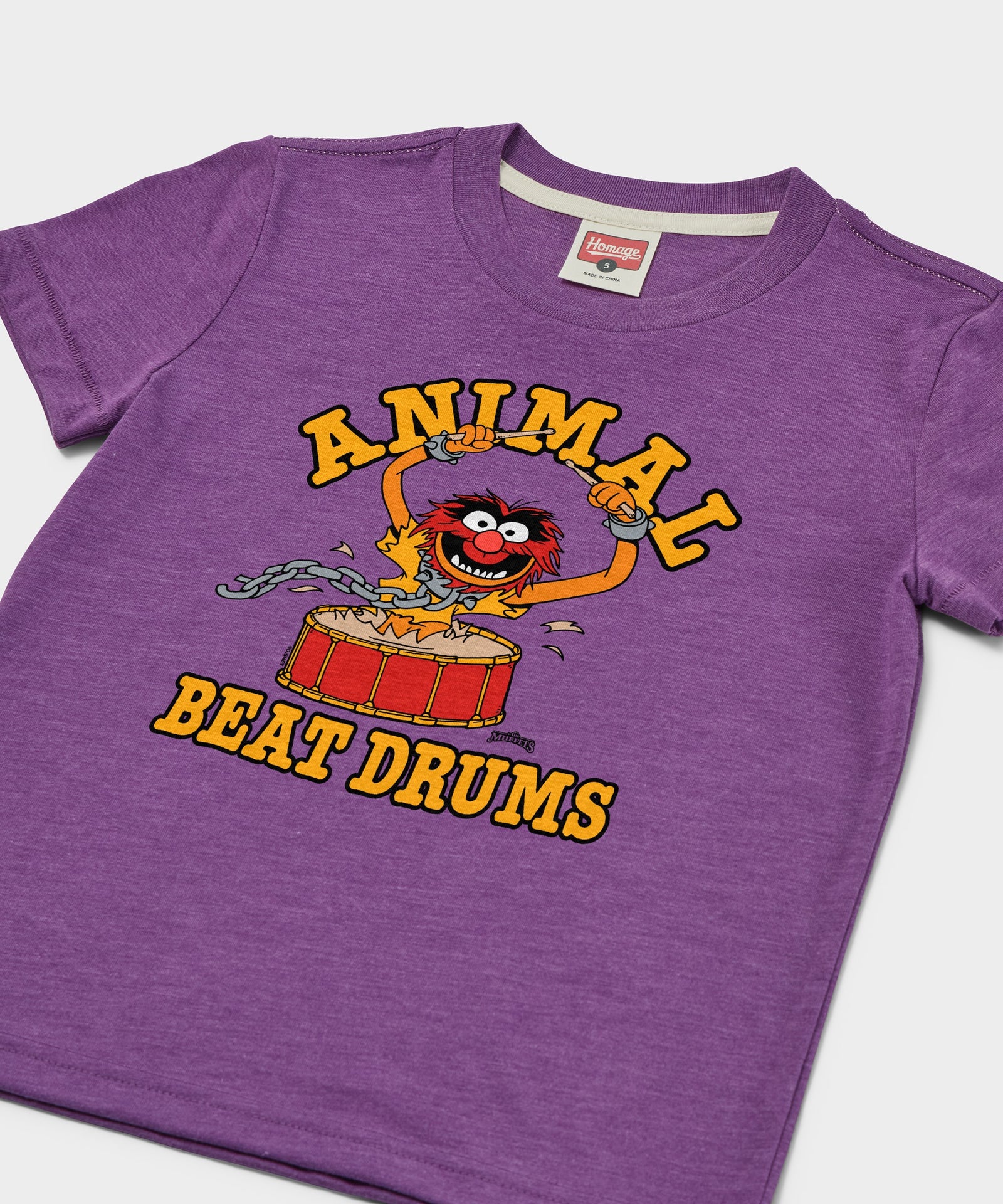 Youth Muppets Animal Beat Drums T Shirt