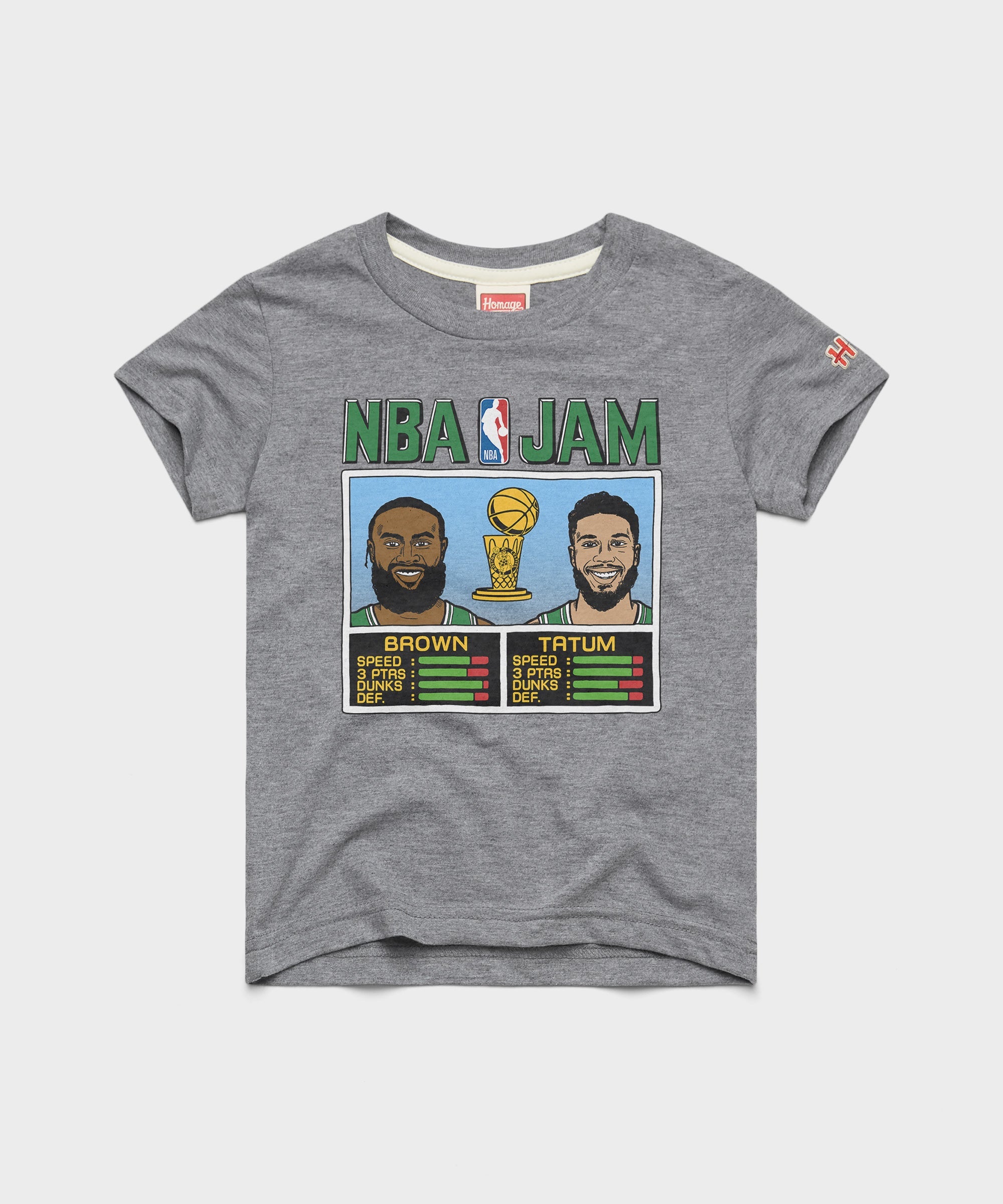 Youth NBA Jam Celtics 2024 Champs Brown And Tatum Grey