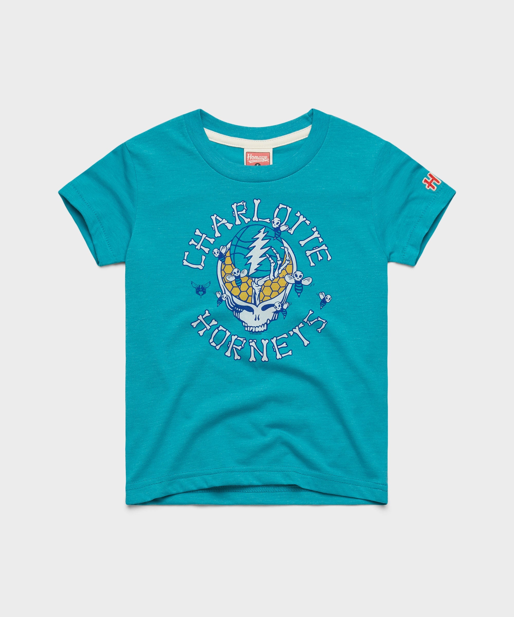 Youth NBA x Grateful Dead x Hornets Skull Teal