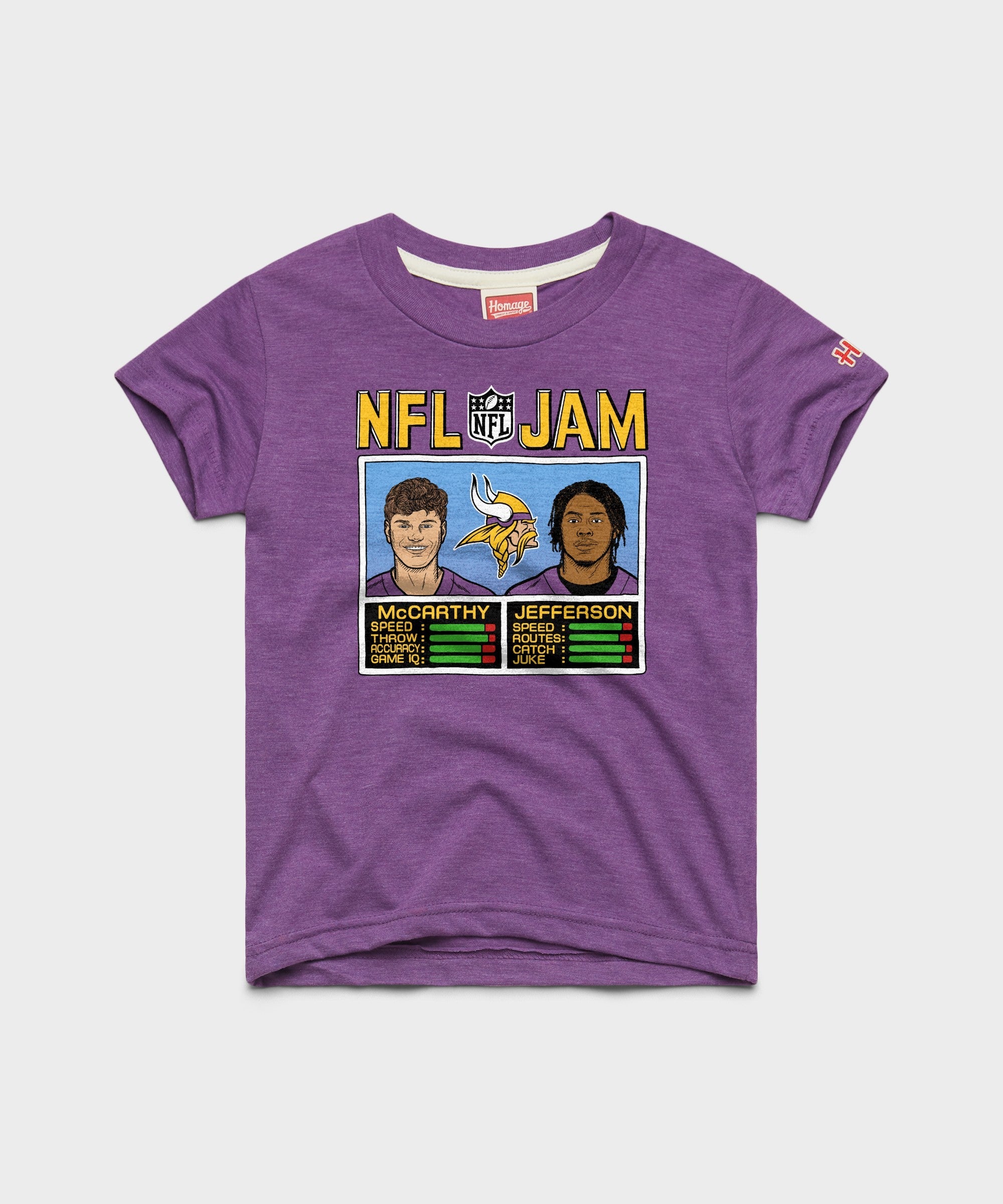 Youth NFL Jam Vikings McCarthy And Jefferson