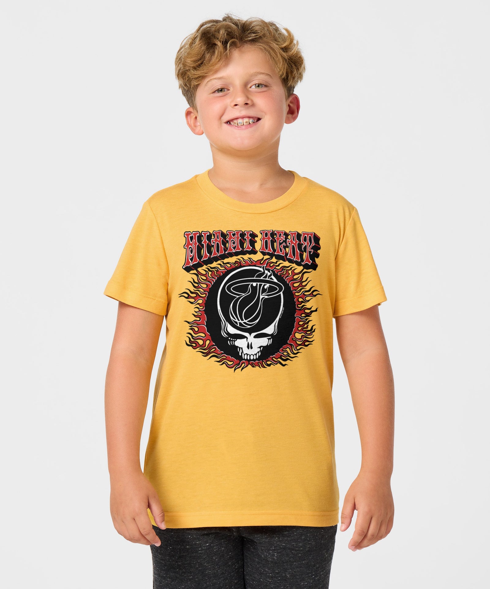 Youth Nba X Grateful Dead X Heat Flaming Skull