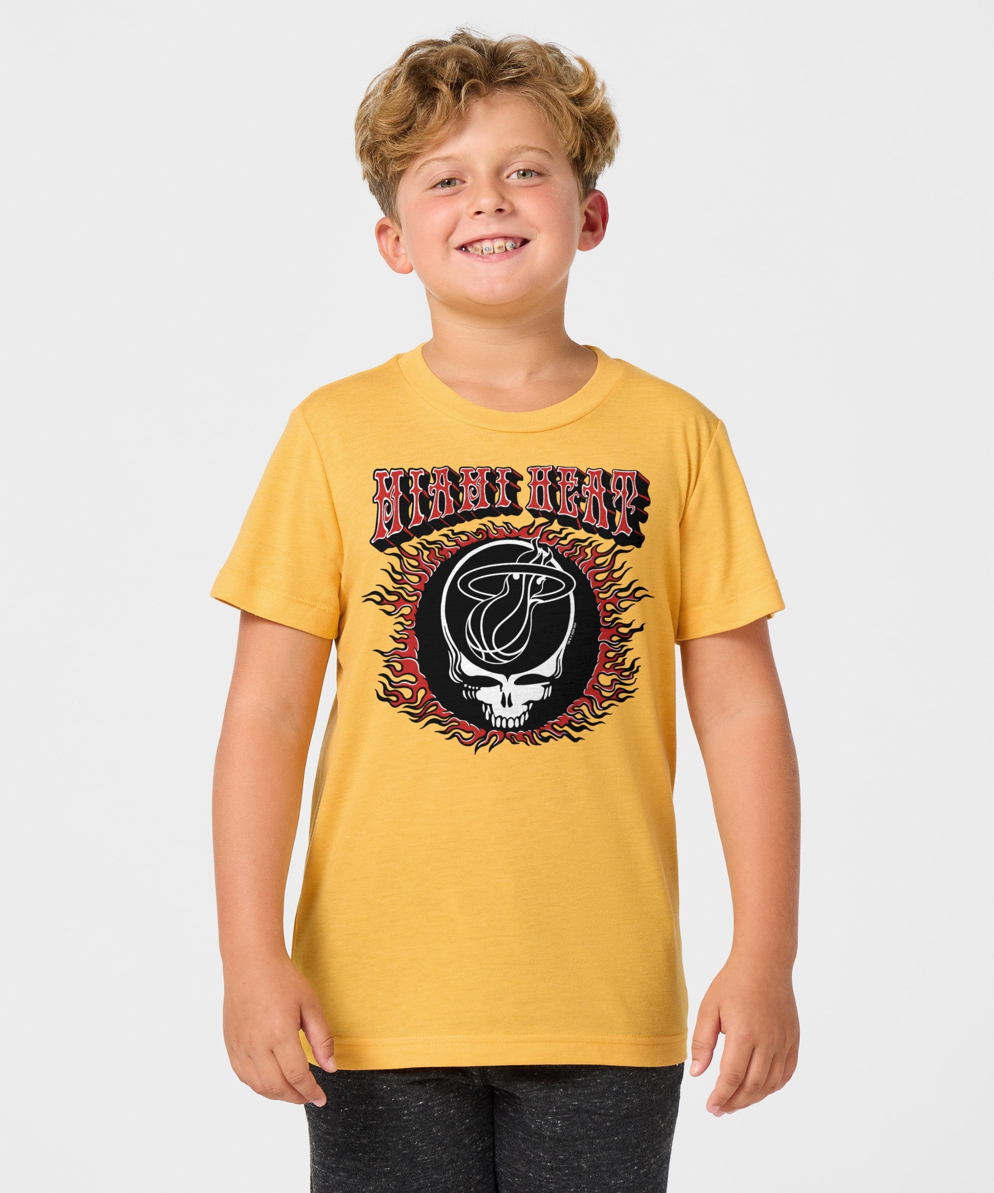 Youth Nba X Grateful Dead X Heat Flaming Skull