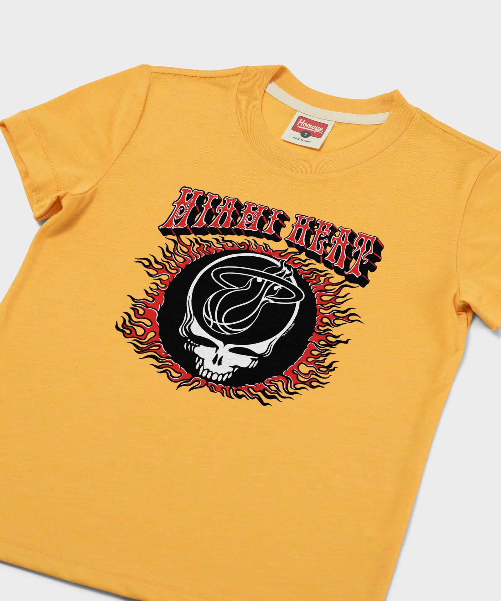 Youth Nba X Grateful Dead X Heat Flaming Skull