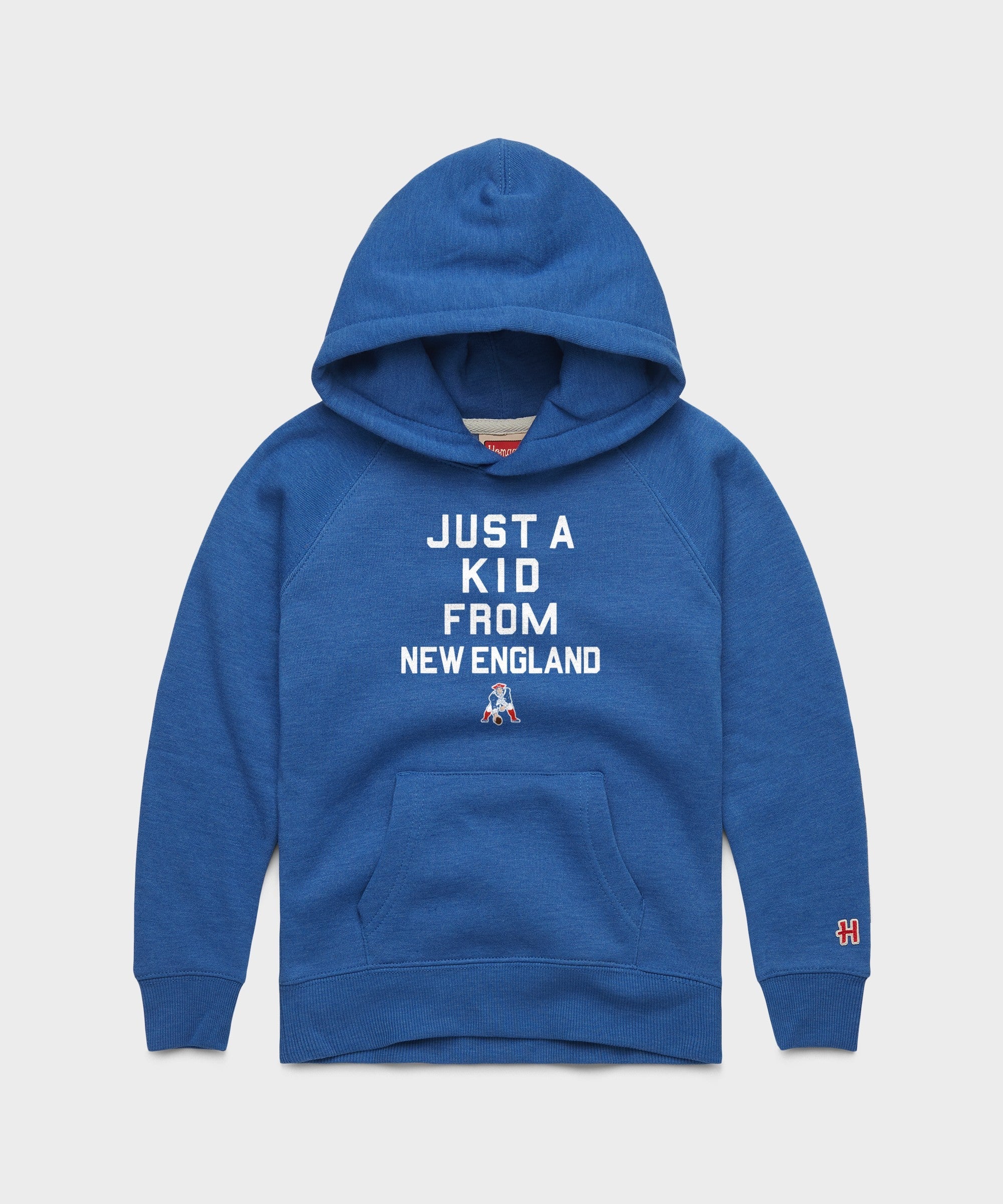 Youth New England Patriots Just A Kid From New England Hoodie