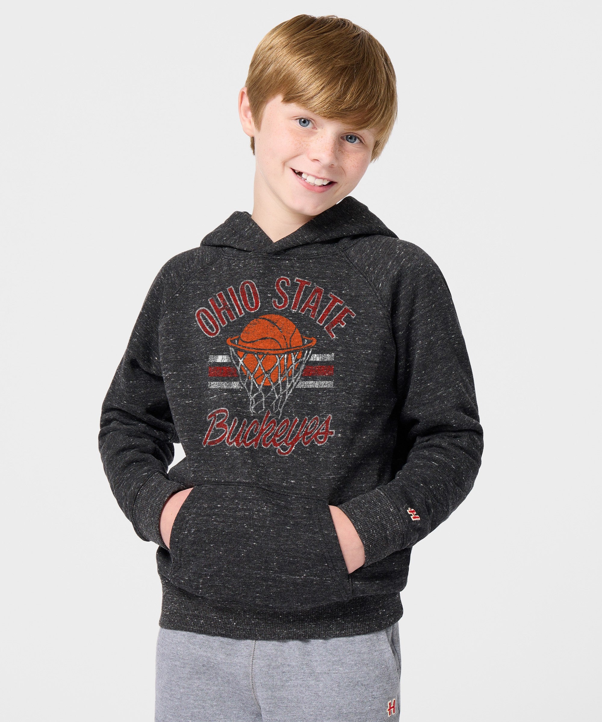 Youth Ohio State Buckeyes Basketball Stripe Hoodie