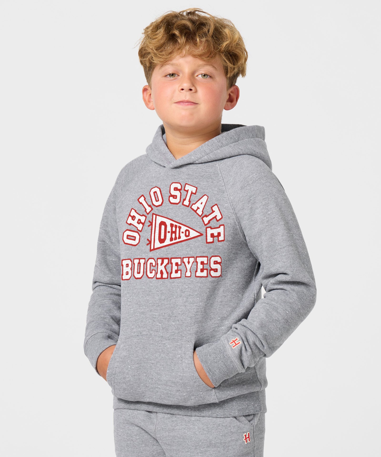 Youth Ohio State Buckeyes Pennant Hoodie