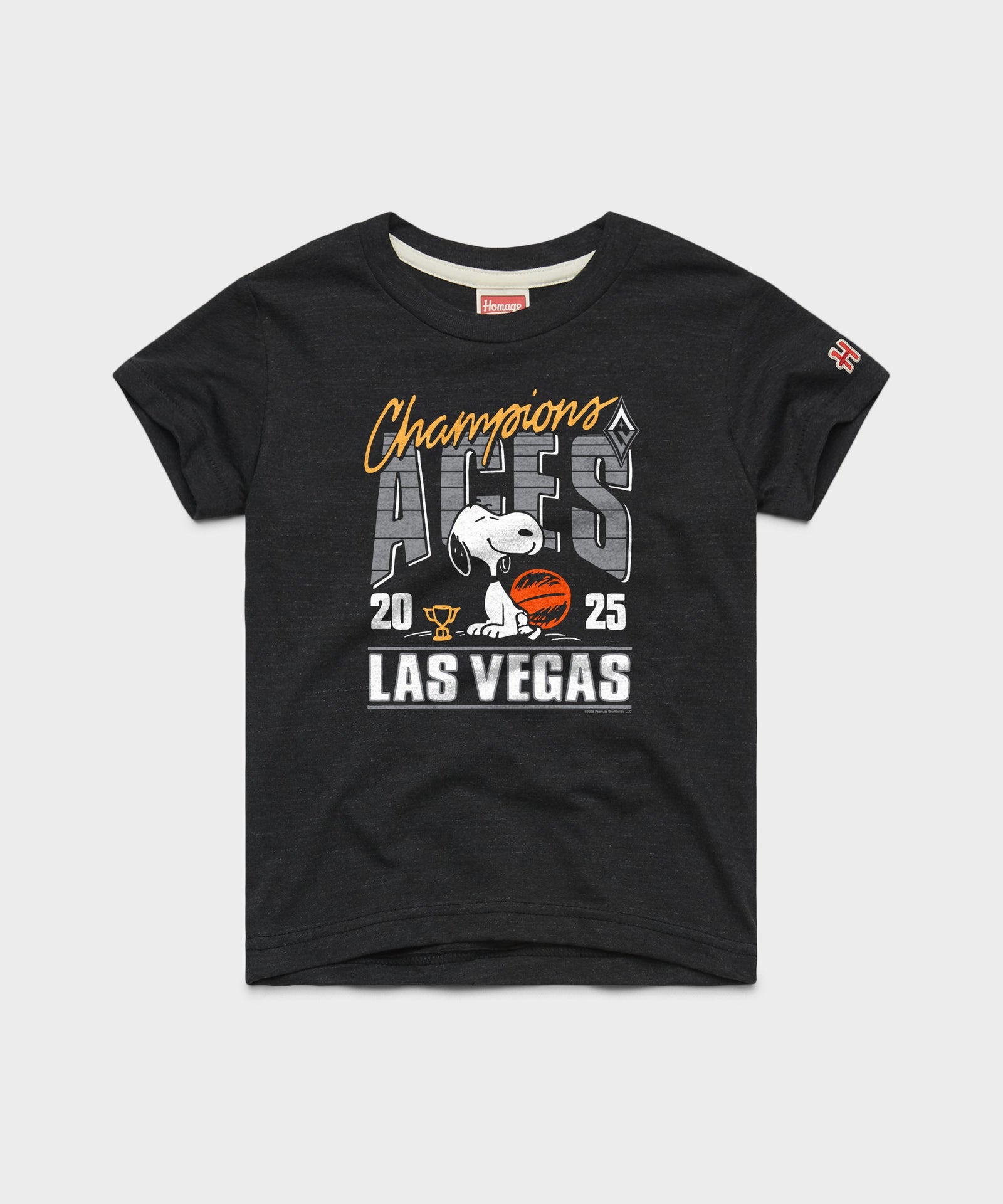 Youth Peanuts Snoopy X Las Vegas Aces 2025 Wnba Champions