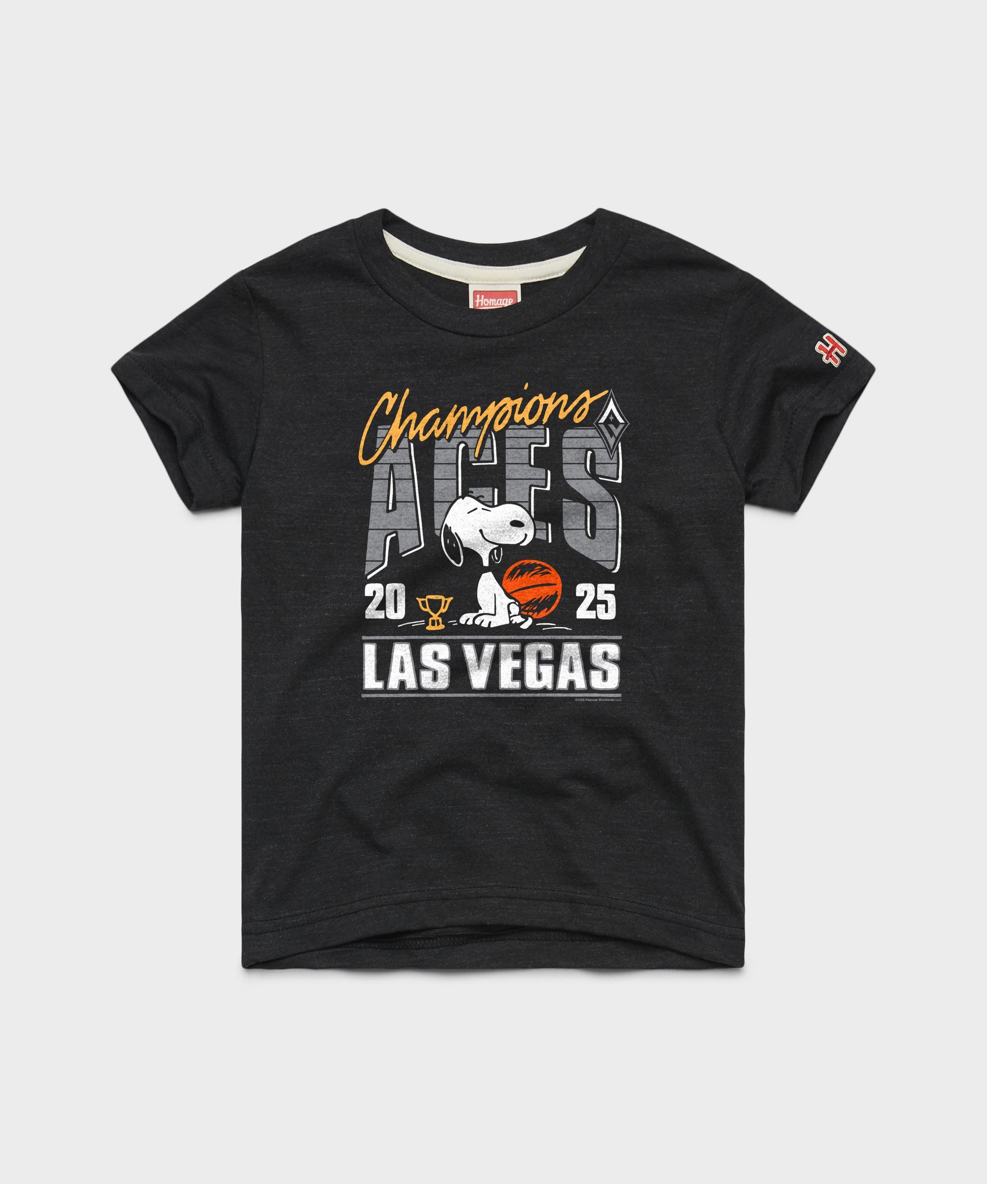 Youth Peanuts Snoopy X Las Vegas Aces 2025 Wnba Champions