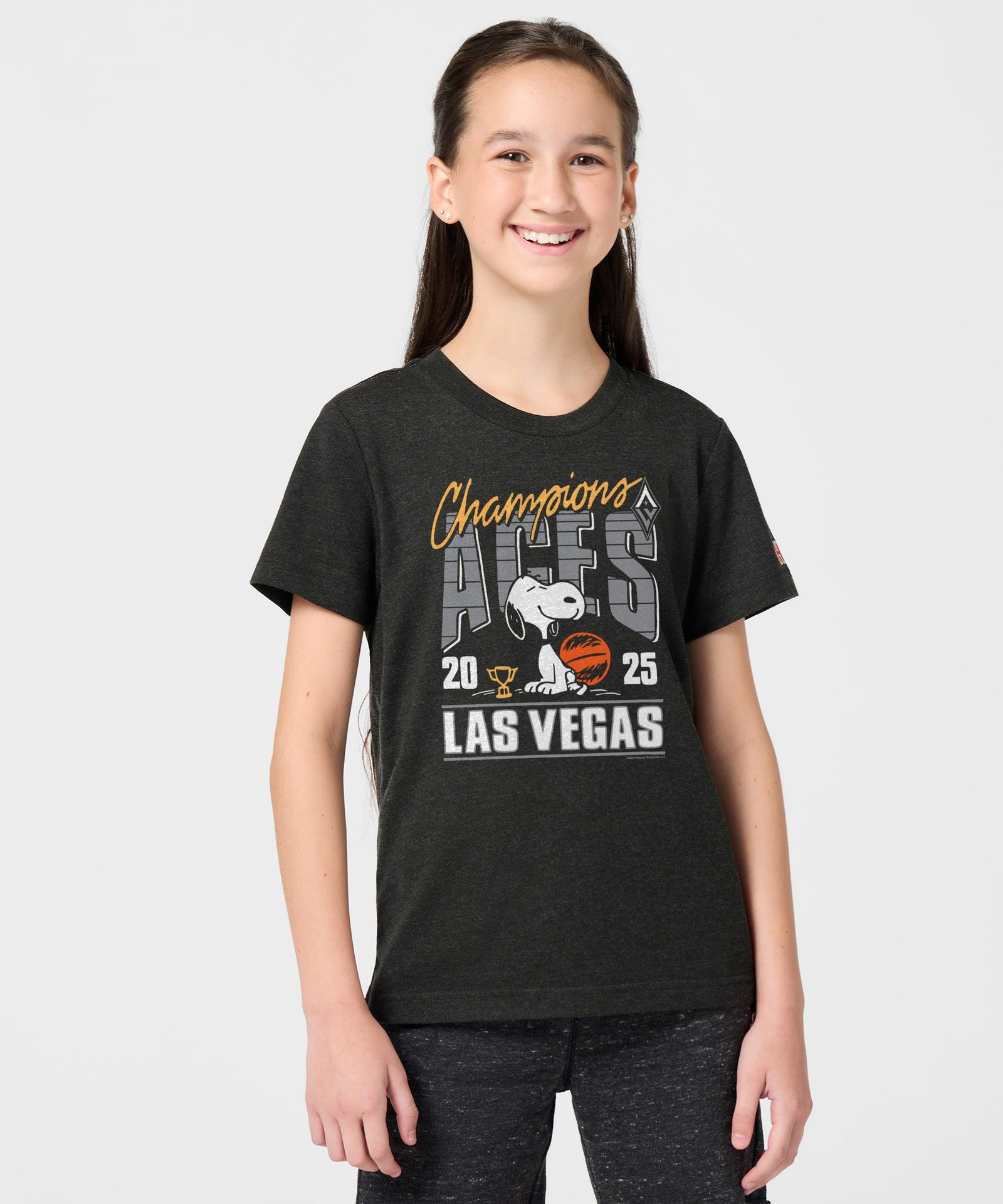 Youth Peanuts Snoopy X Las Vegas Aces 2025 Wnba Champions