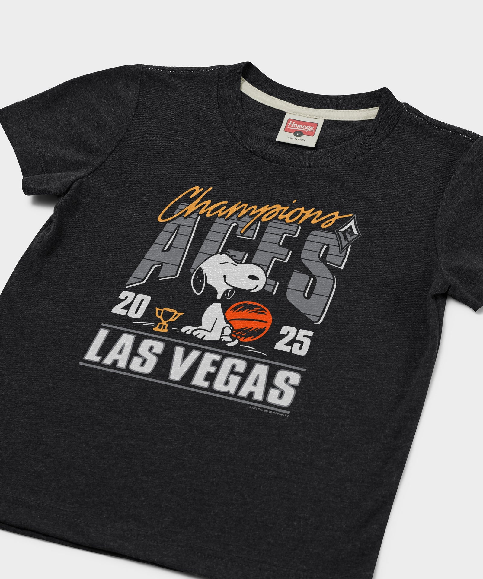 Youth Peanuts Snoopy X Las Vegas Aces 2025 Wnba Champions