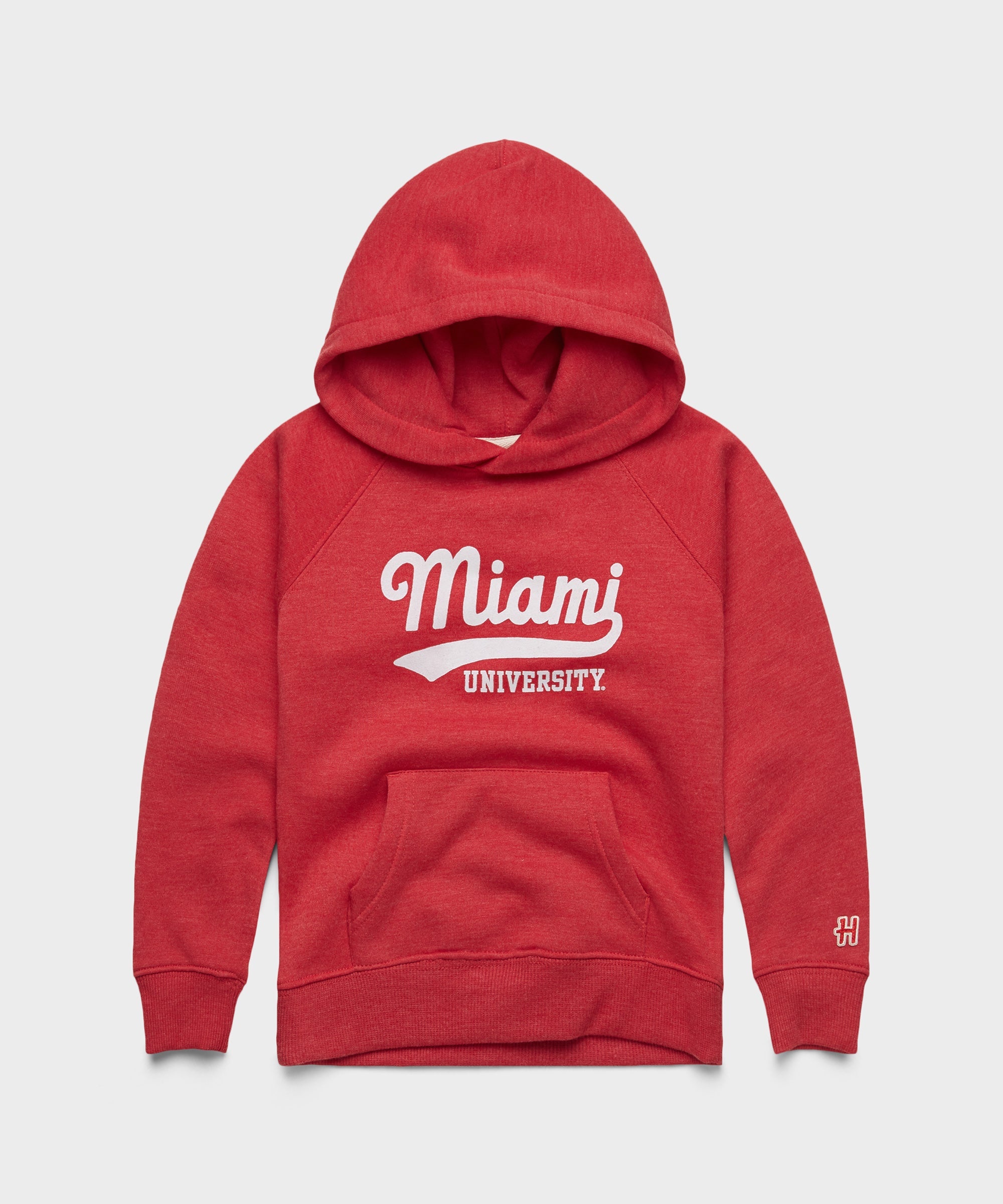 Youth Script Miami University Hoodie Red