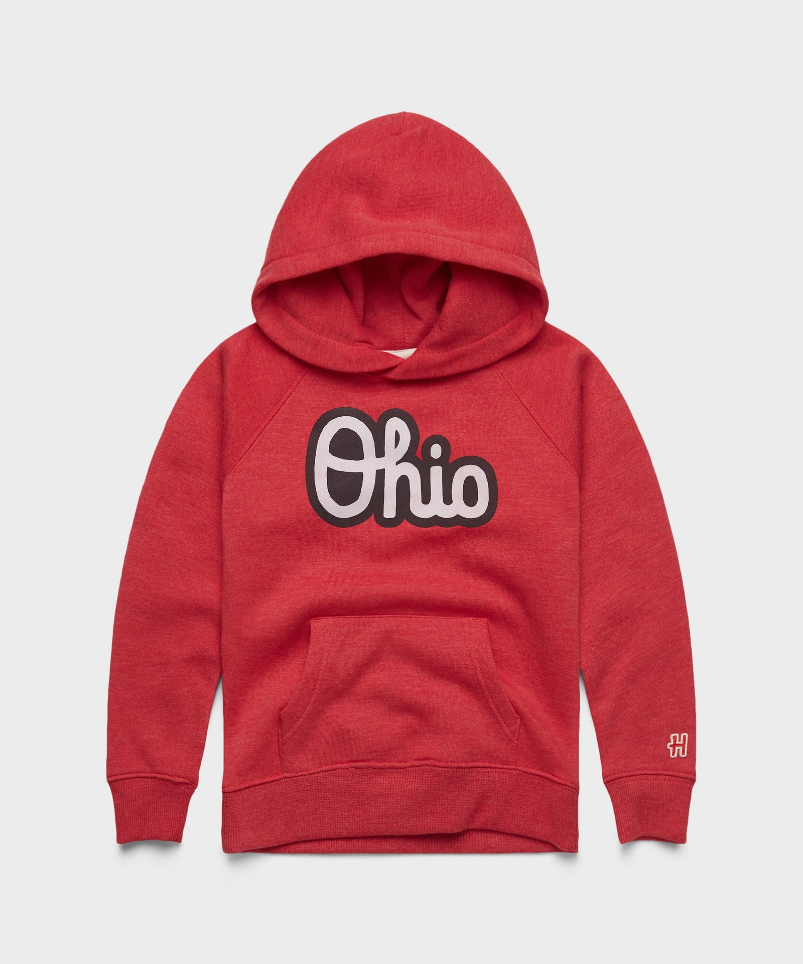 Youth Script Ohio Outline Hoodie