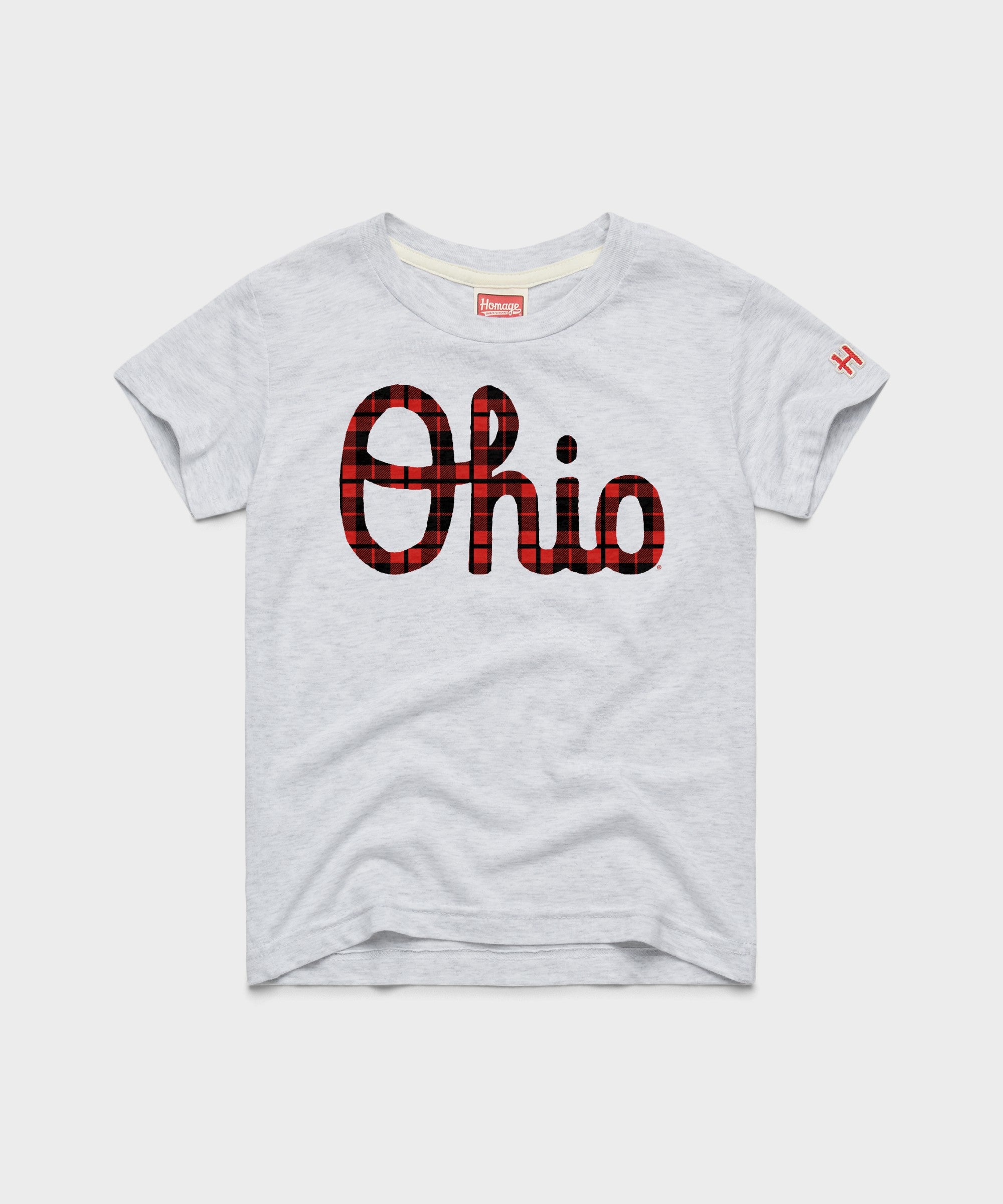 Youth Script Ohio Plaid | Retro Ohio State University T-Shirt – HOMAGE