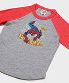 youth spider man with great power raglan