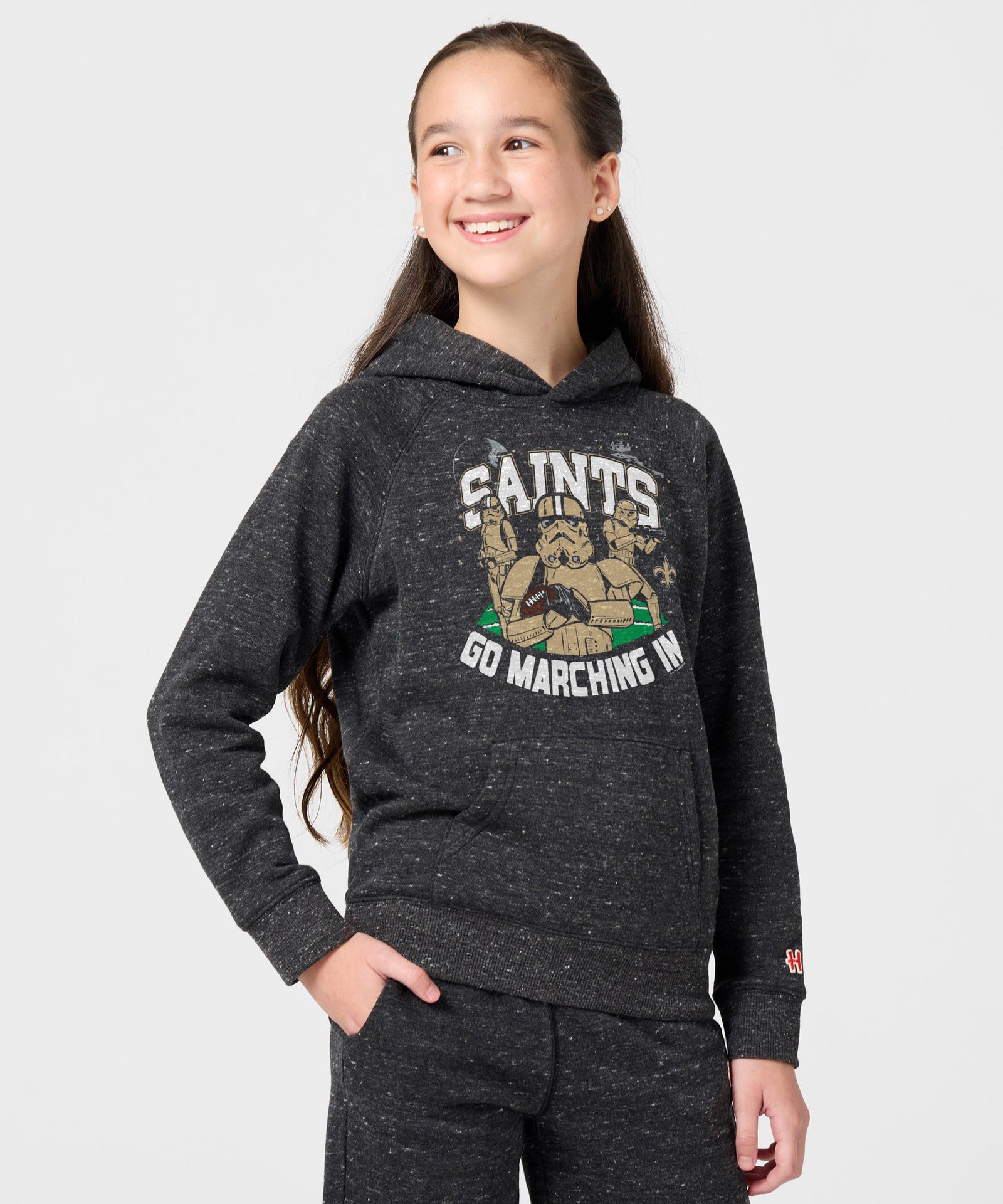 Youth Star Wars x New Orleans Saints Dark Side Hoodie