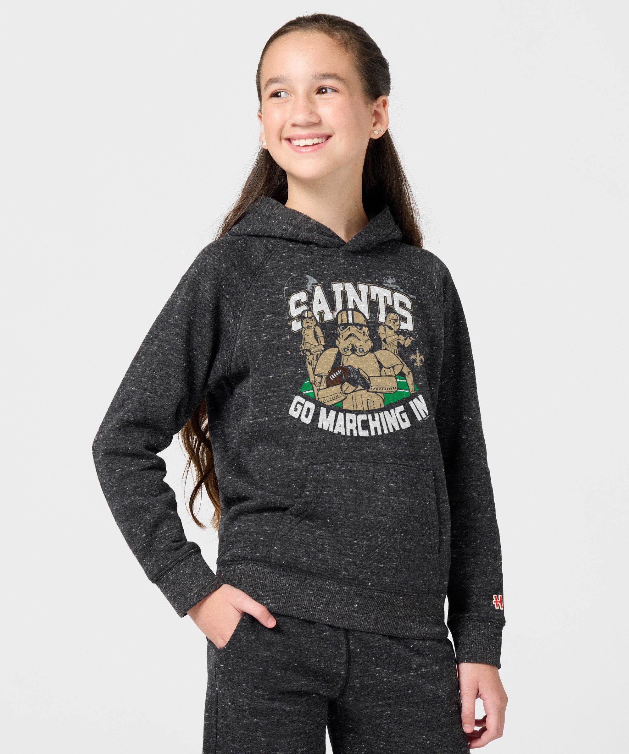 Youth Star Wars x New Orleans Saints Dark Side Hoodie