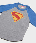 youth superman 2025 shield raglan