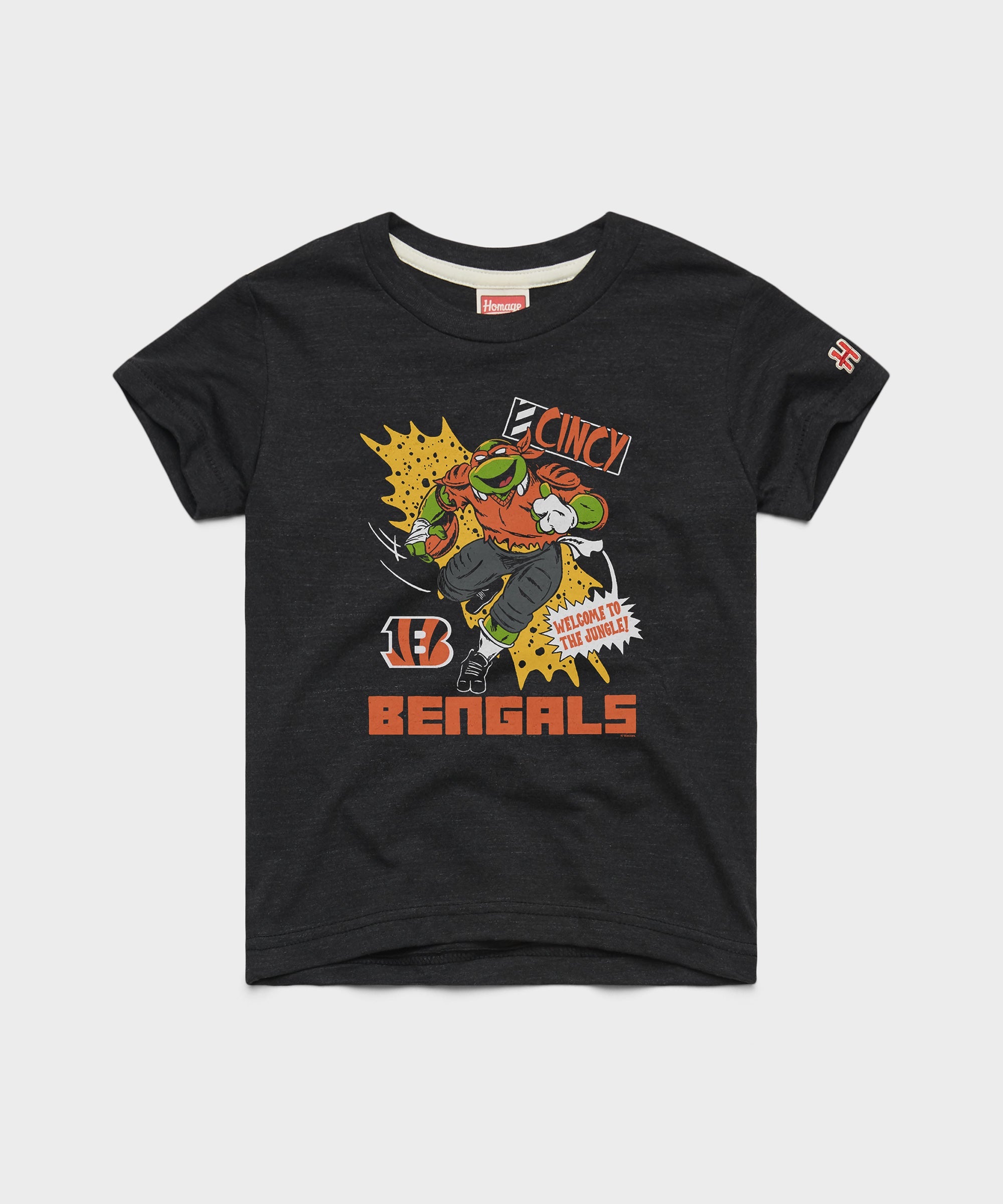 Youth TMNT Michelangelo x Cincinnati Bengals Charcoal