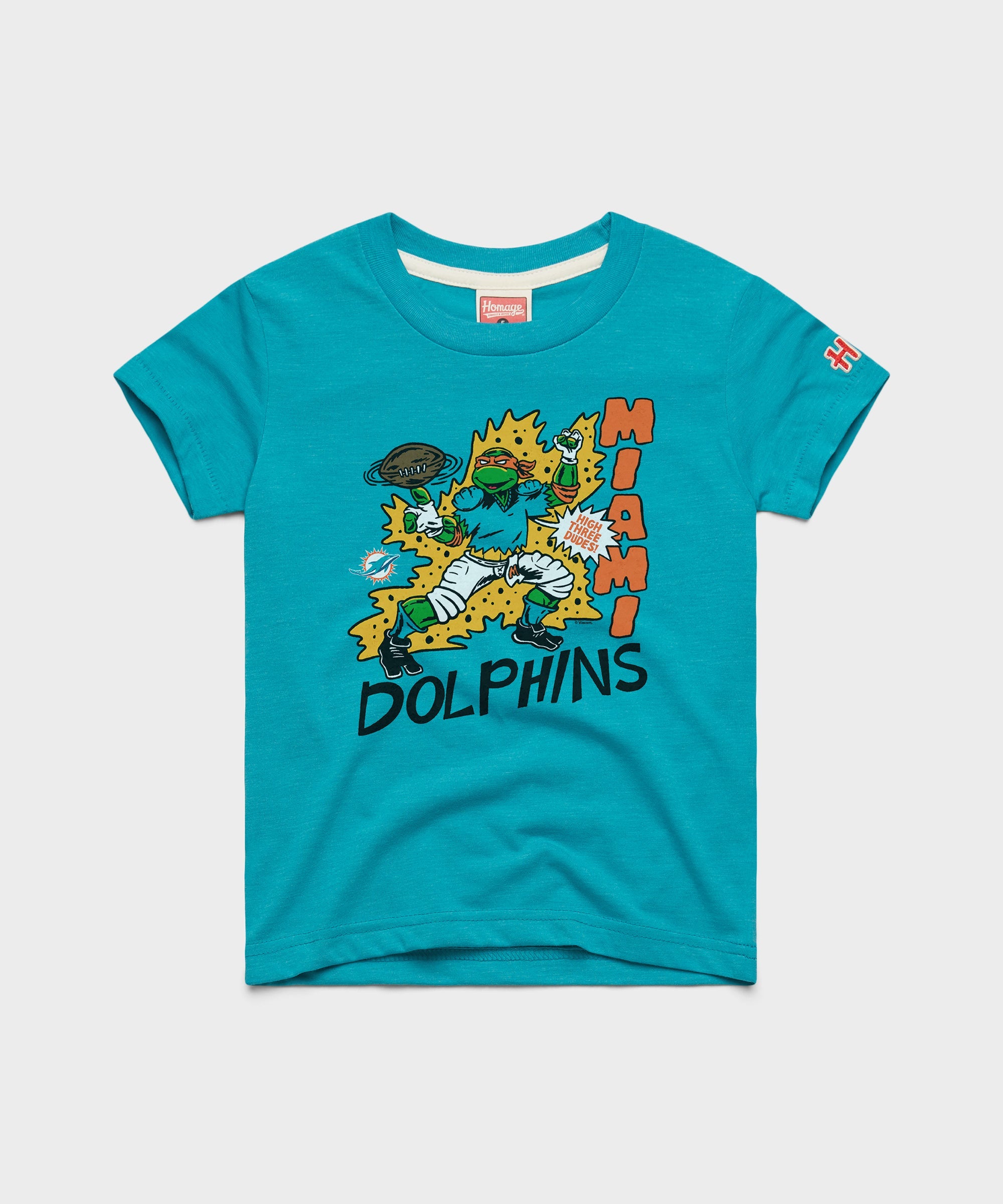 Youth TMNT Michelangelo x Miami Dolphins Teal