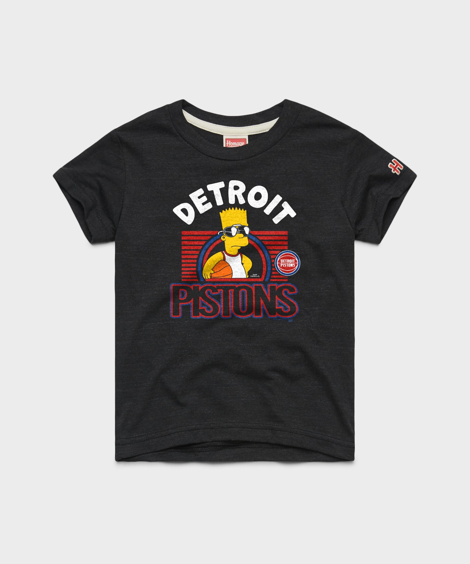 Detroit Rapper Simpson Youth The Simpsons Bart x Detroit Pistons | Kids NBA T-Shirt – HOMAGE