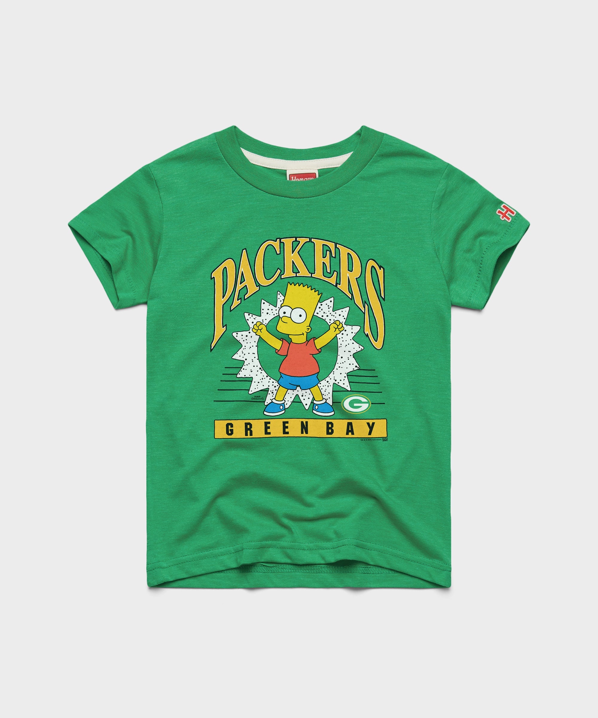 Youth The Simpsons Bart x Green Bay Packers Green