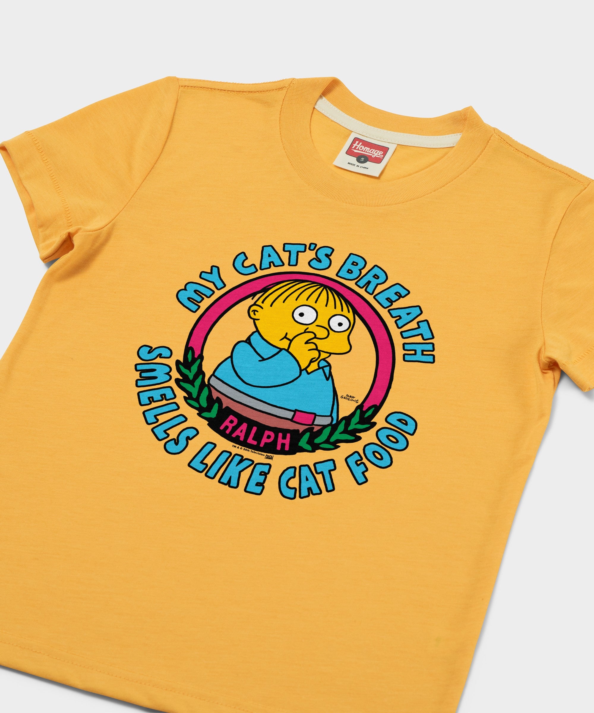 Youth The Simpsons Ralph My Cat's Breath Smells Like Cat Food