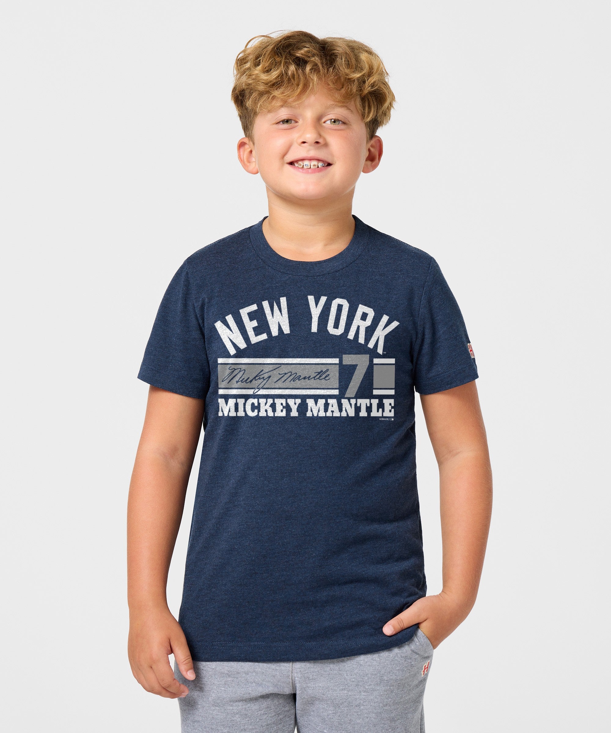 Youth Yankees Mickey Mantle Signature Jersey