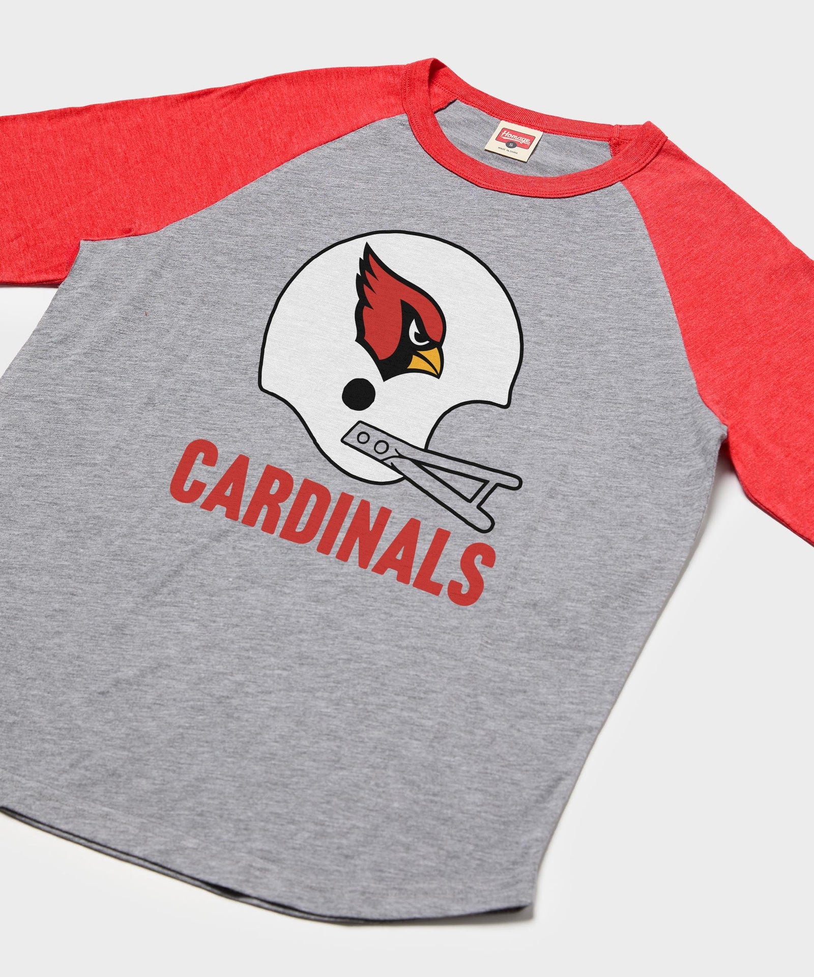 arizona cardinals big helmet raglan