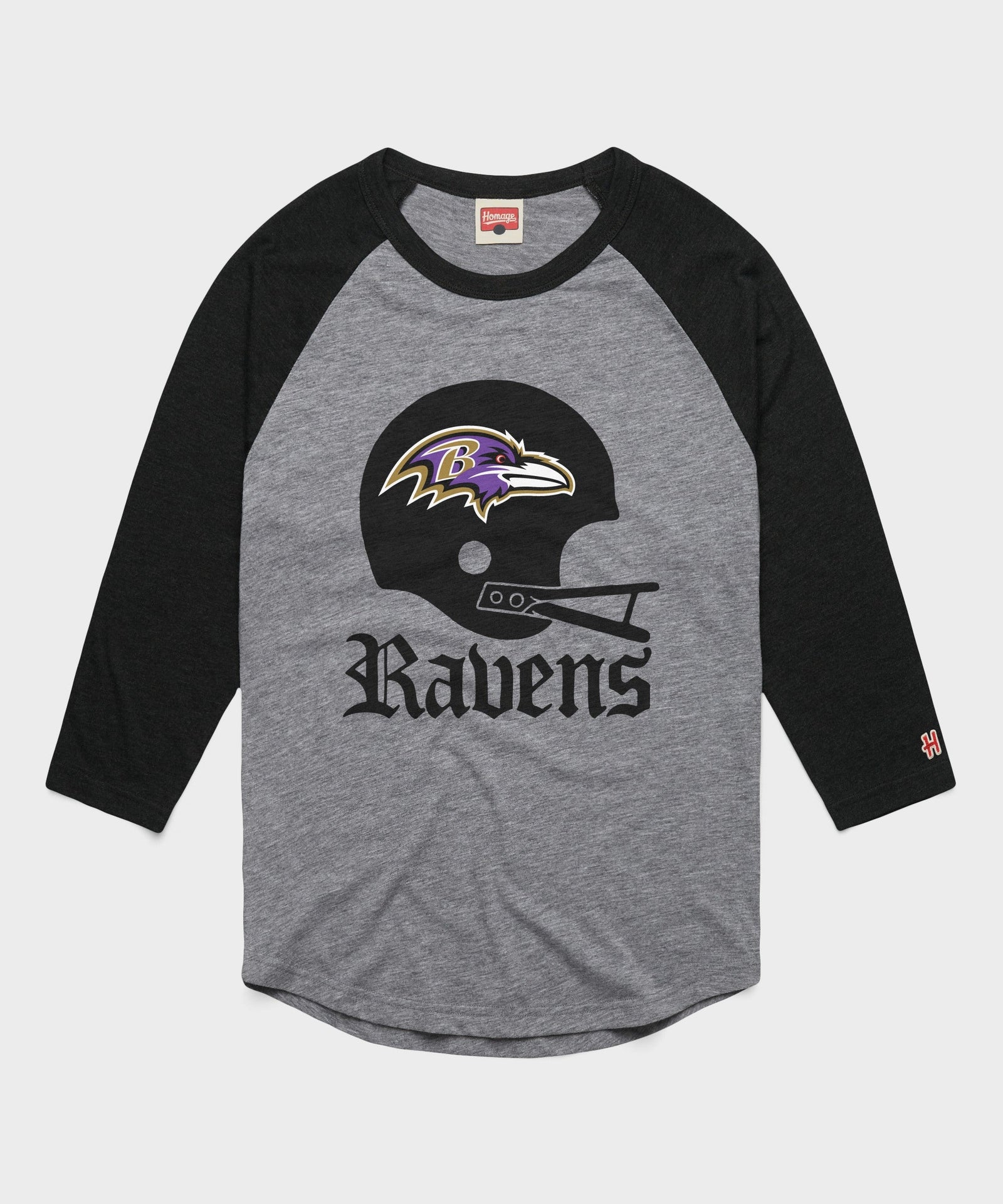 baltimore ravens big helmet raglan
