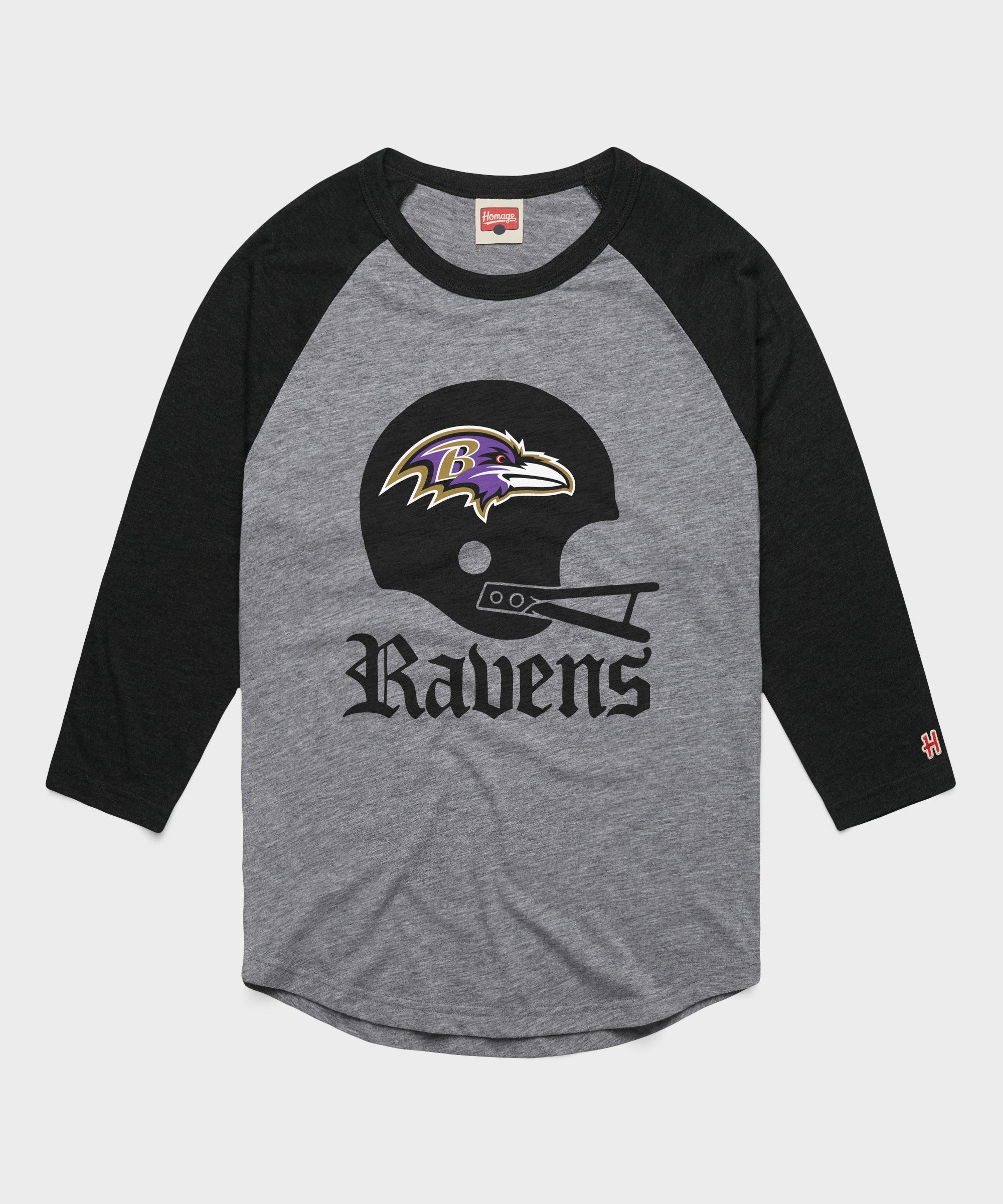 baltimore ravens big helmet raglan