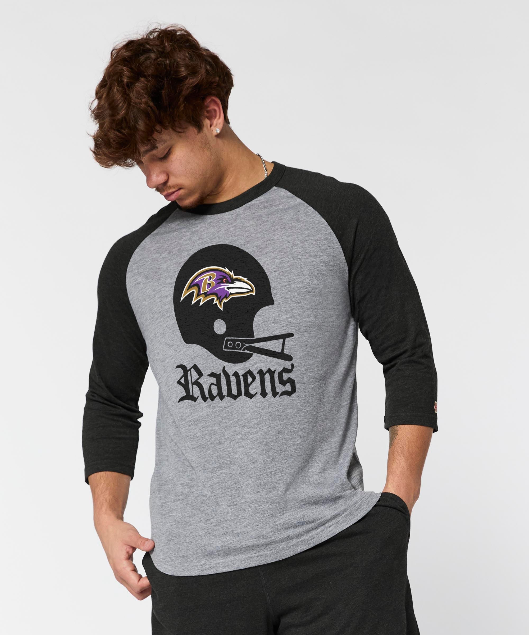 baltimore ravens big helmet raglan