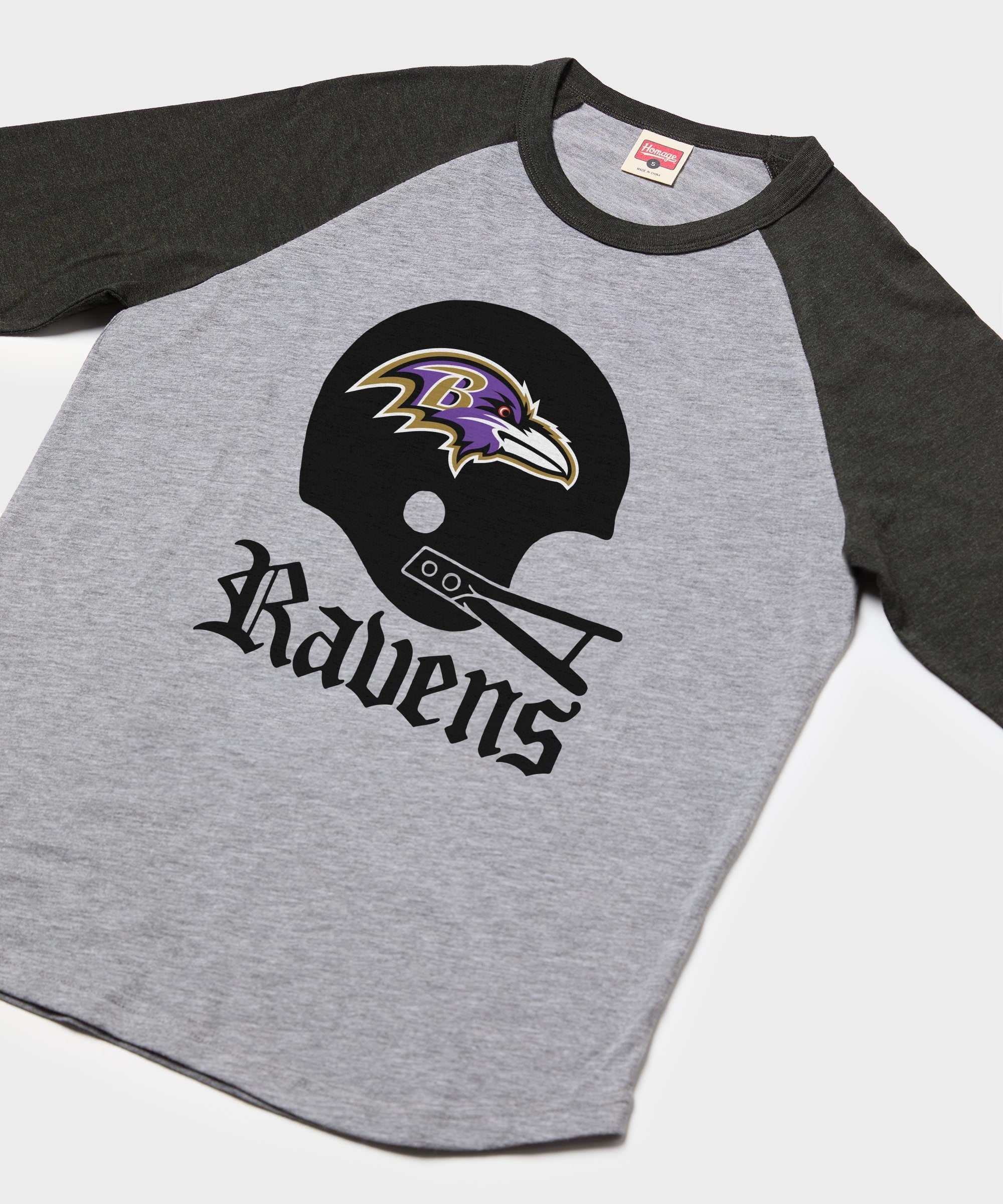 baltimore ravens big helmet raglan