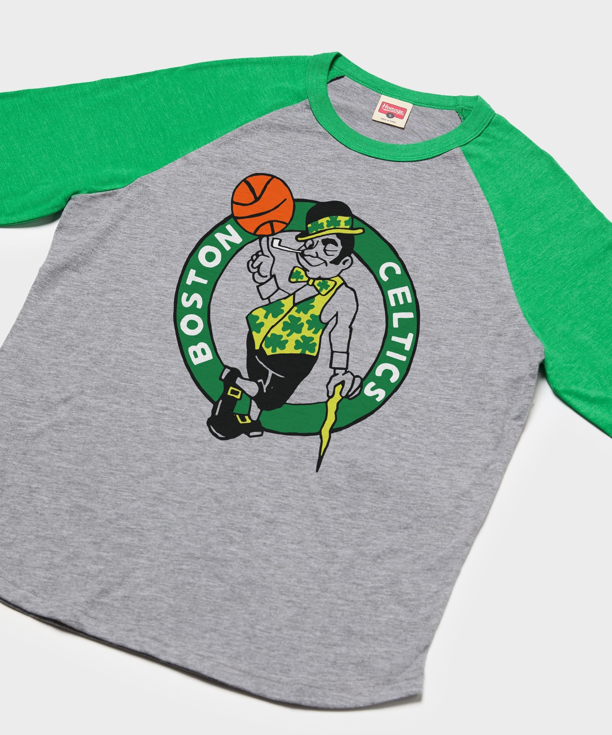 boston celtics logo raglan