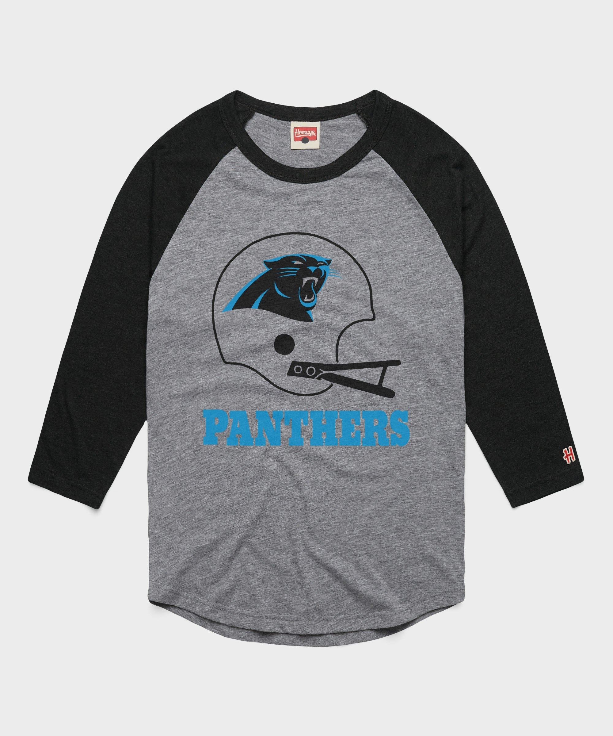 carolina panthers big helmet raglan