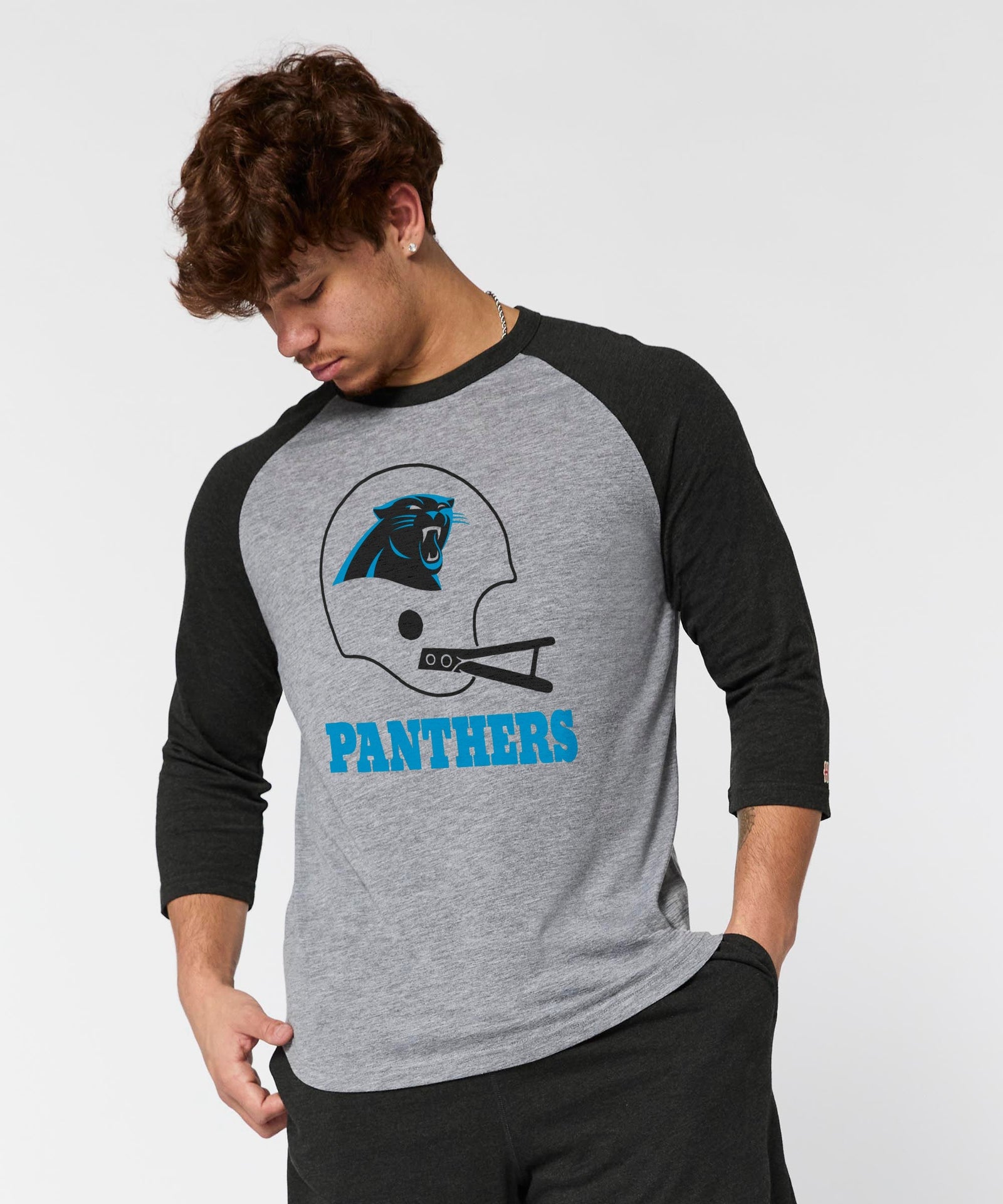 carolina panthers big helmet raglan