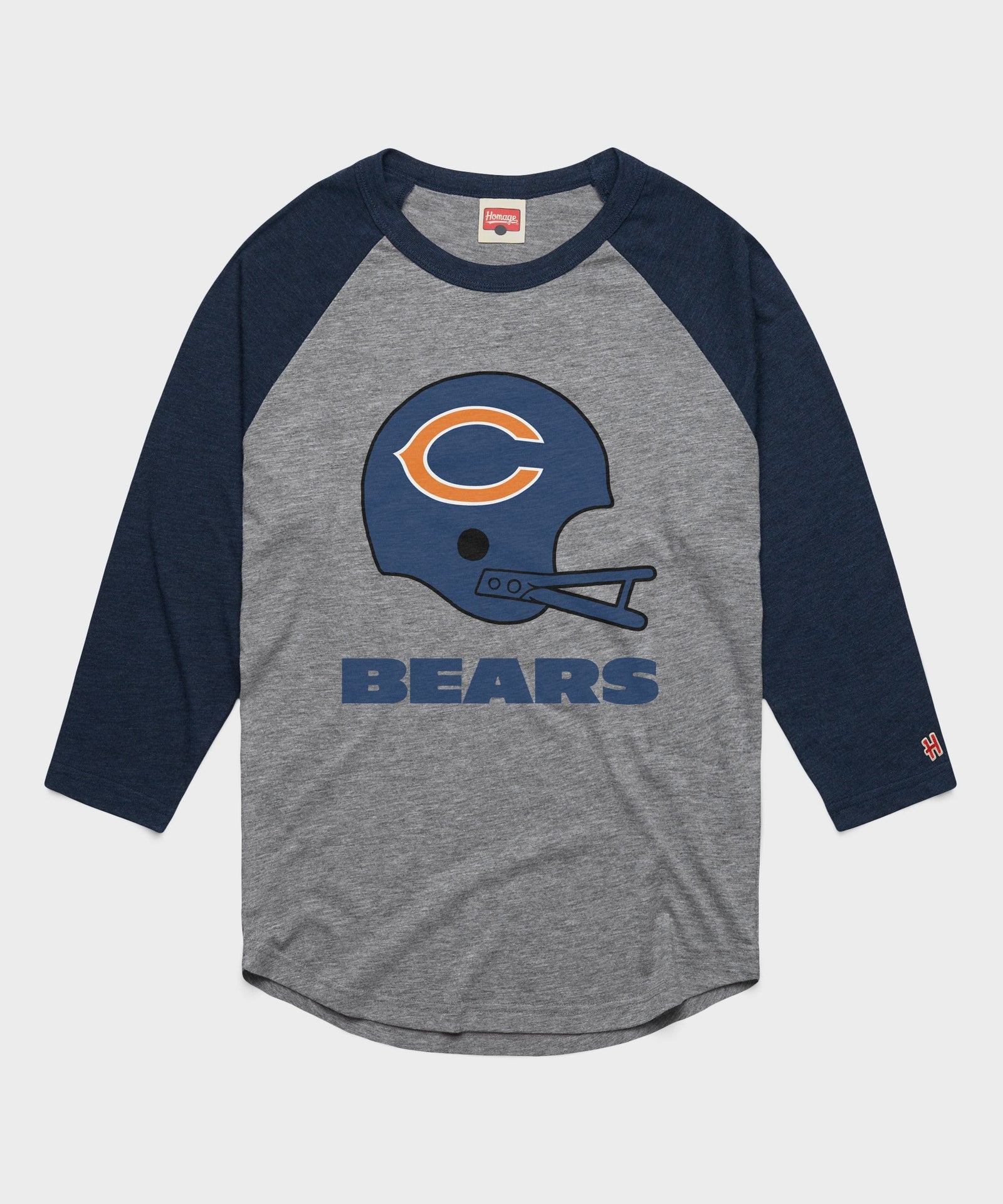 chicago bears big helmet raglan