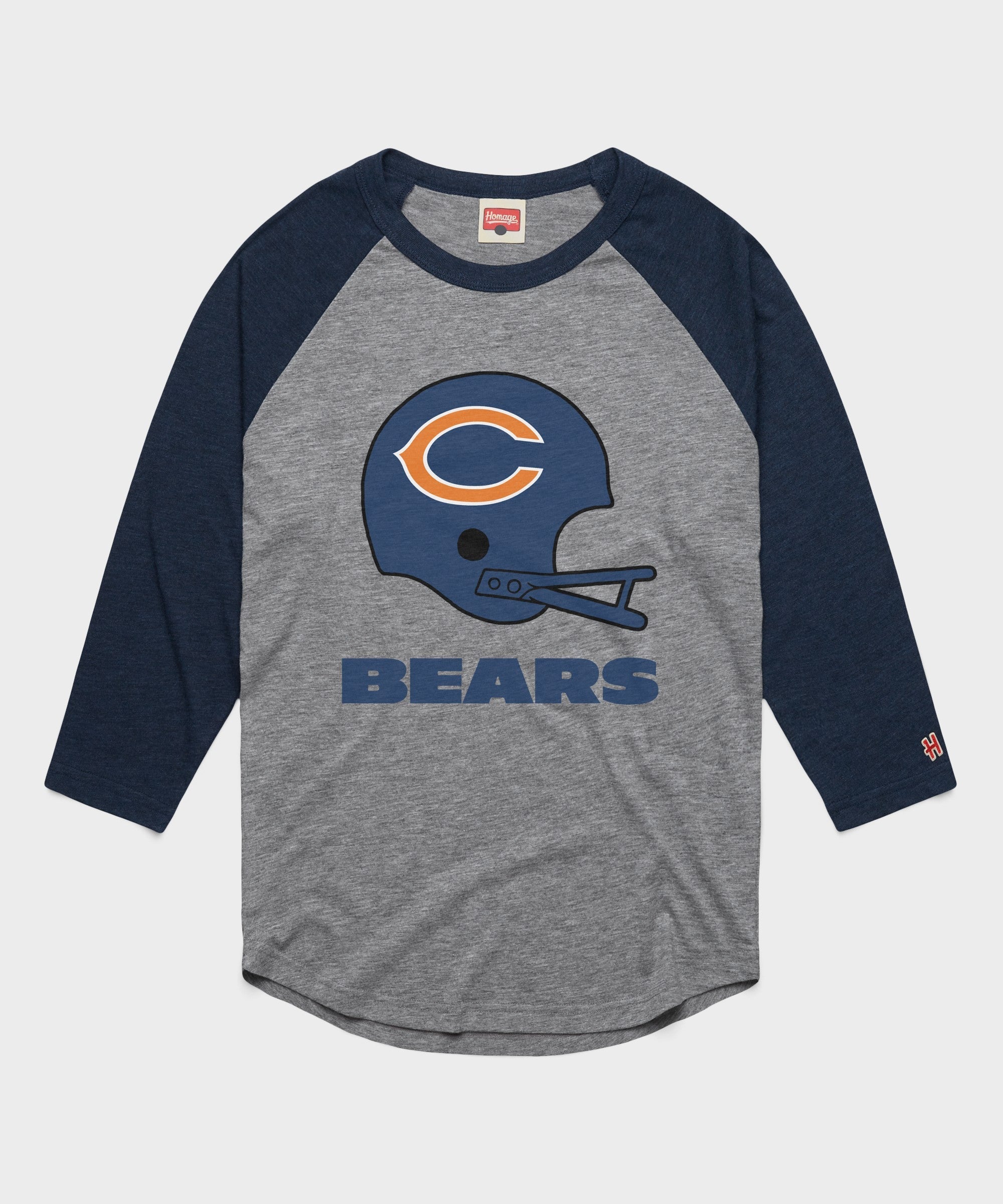 chicago bears big helmet raglan