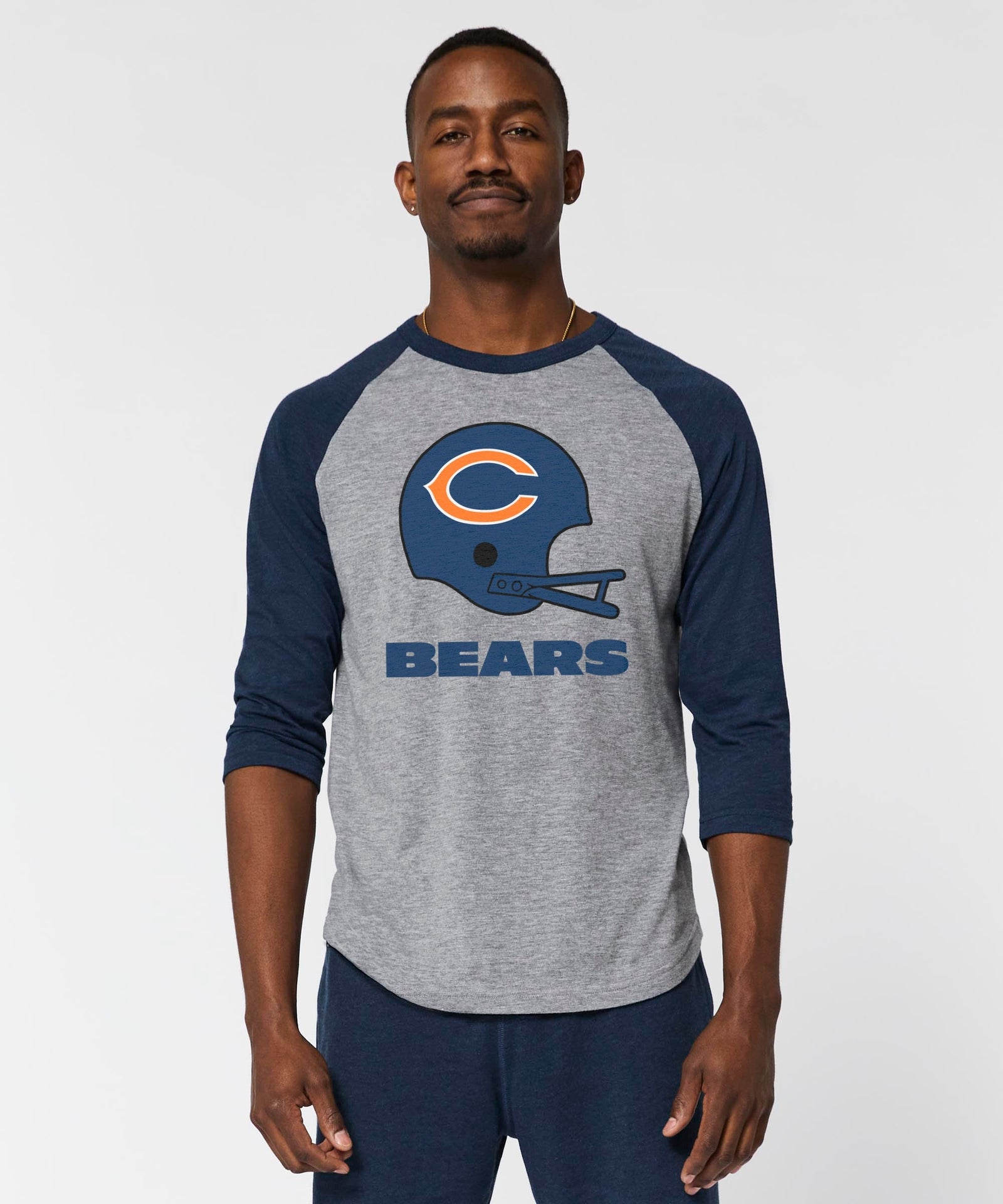 chicago bears big helmet raglan