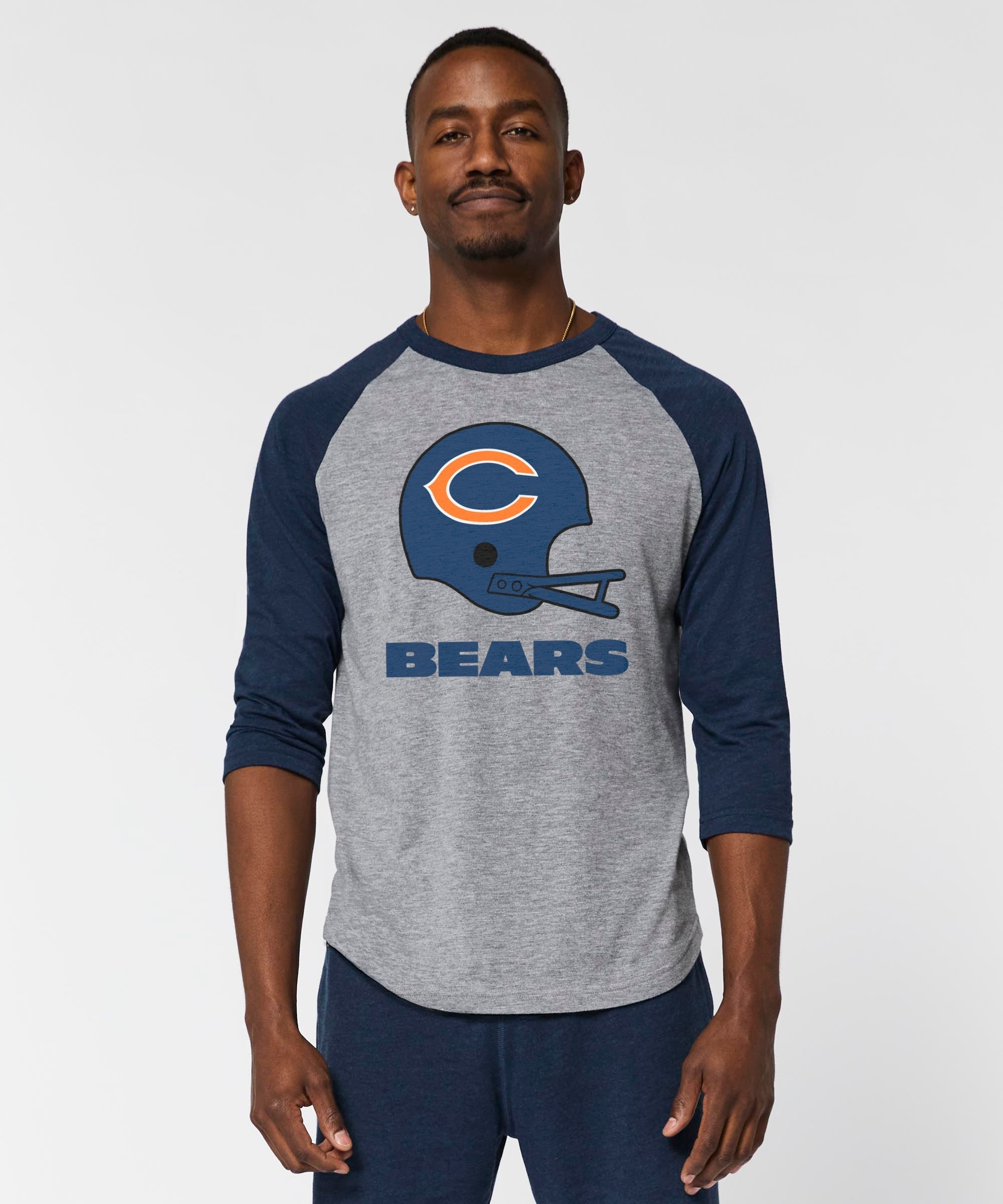 chicago bears big helmet raglan