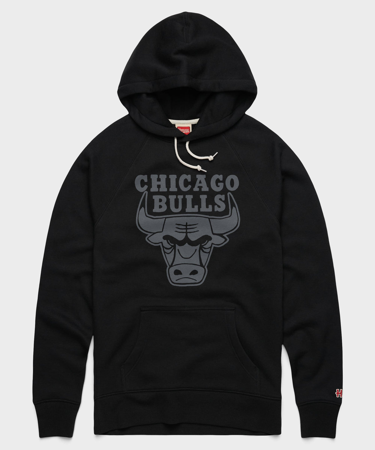 Chicago Bulls Logo Blackout Hoodie