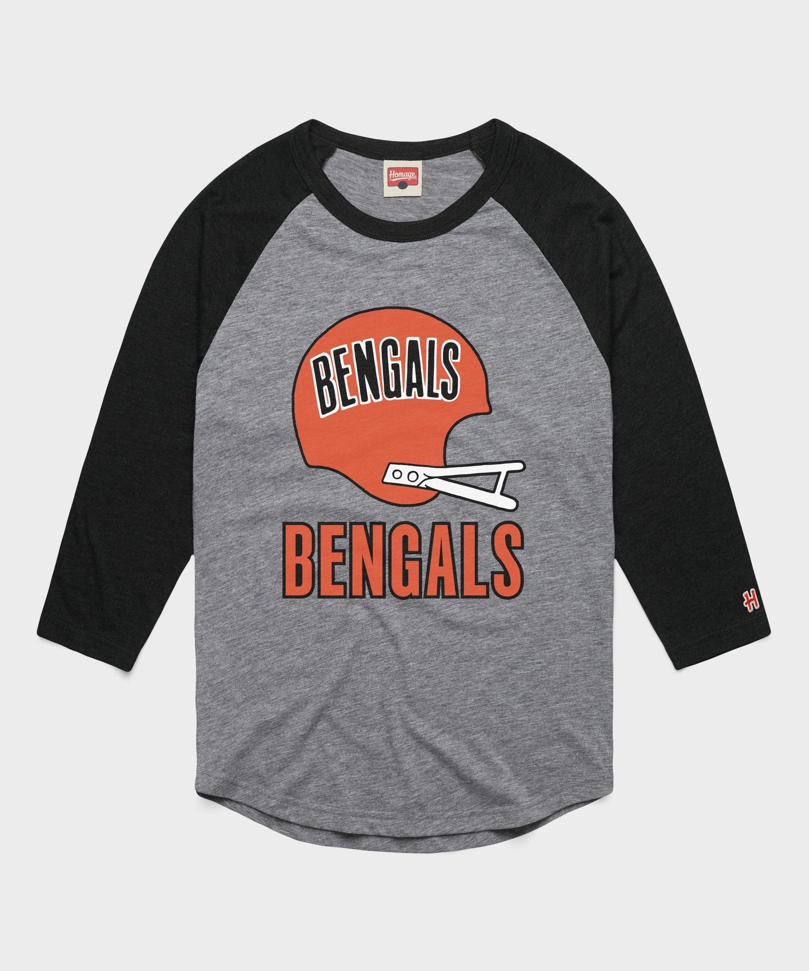 cincinnati bengals big helmet raglan
