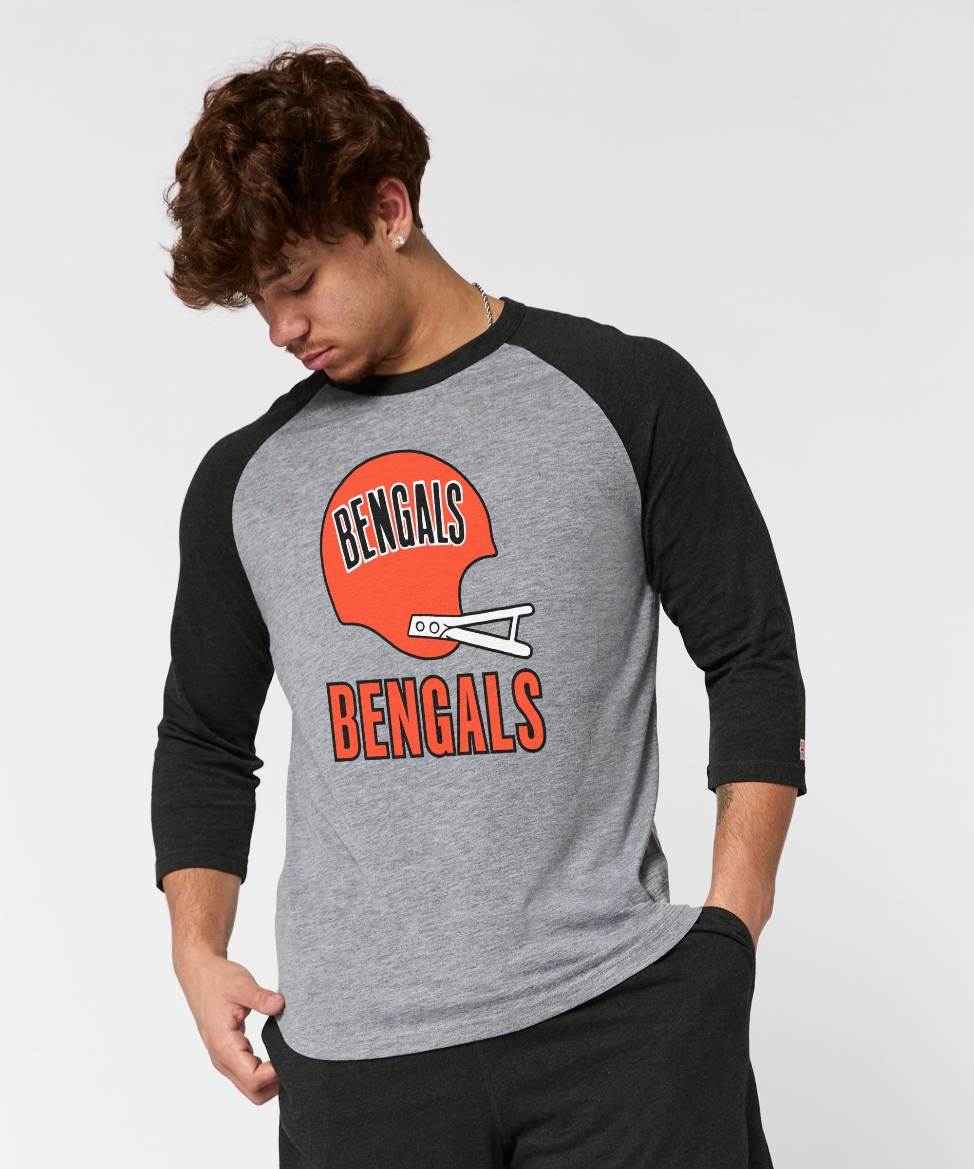 cincinnati bengals big helmet raglan