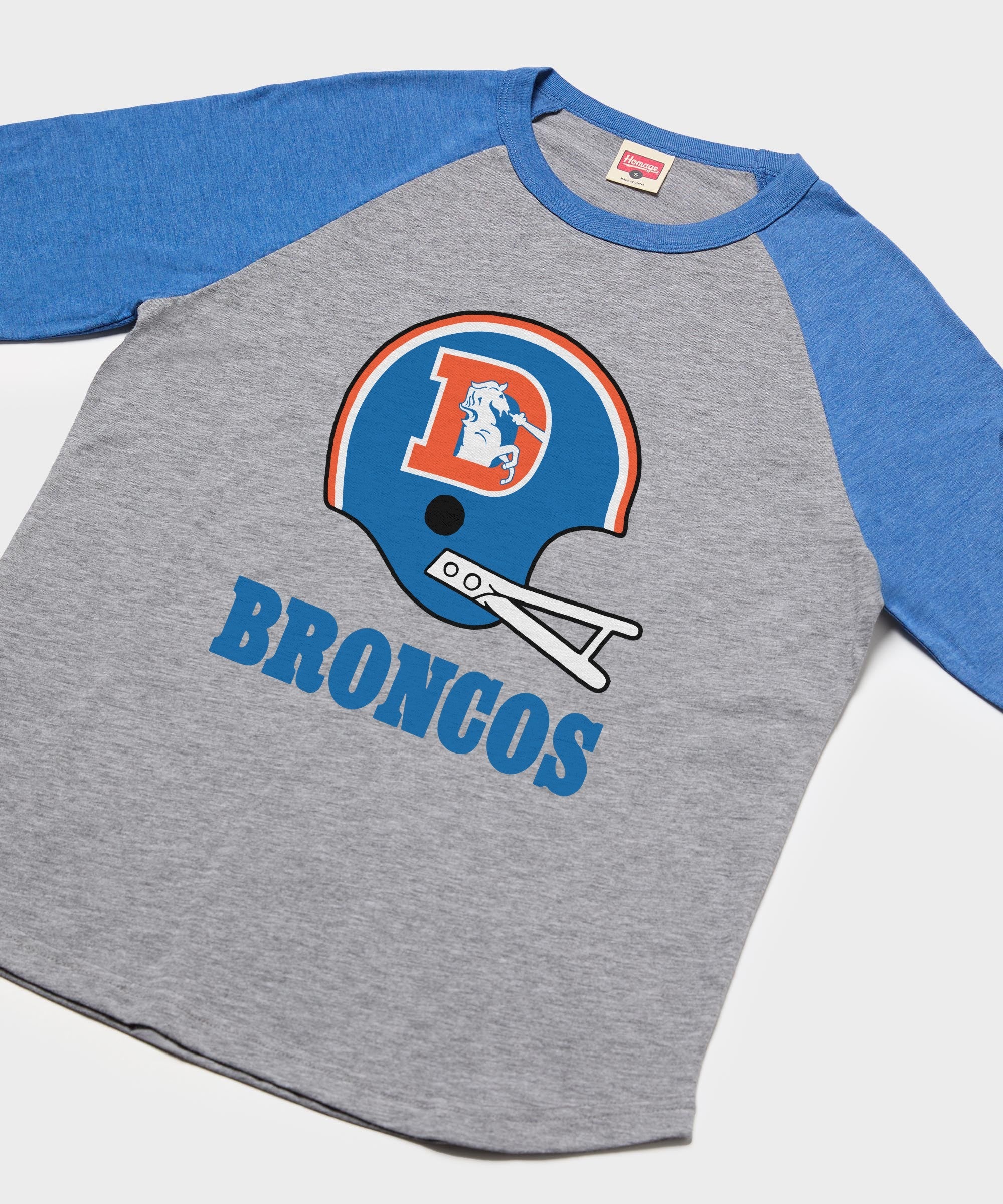 denver broncos big helmet raglan