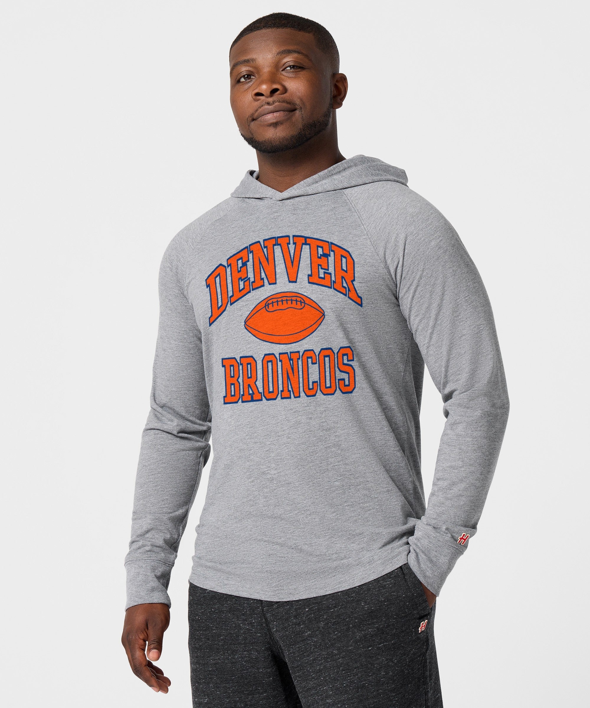 denver broncos gridiron lightweight hoodie